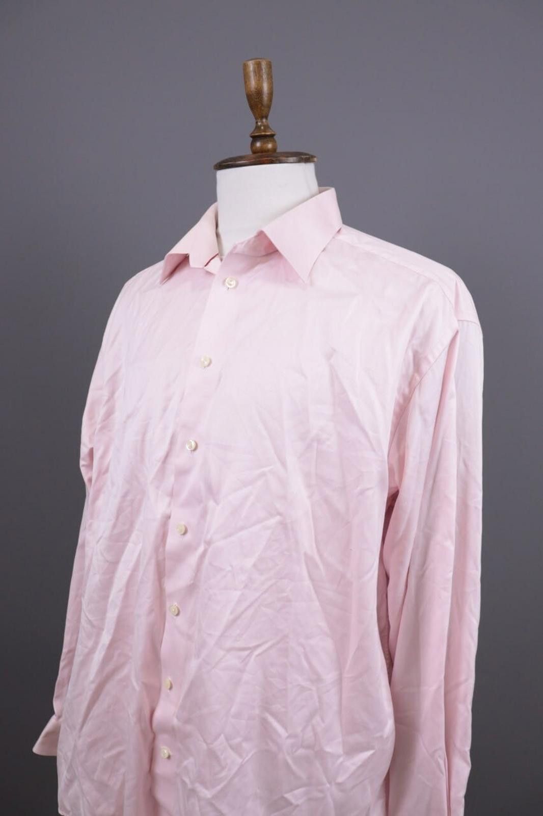 Eton Eton Slim Fit Pink Button Down Dress Shirt Size 47 / 18 Size US M / EU 48-50 / 2 - 6 Thumbnail