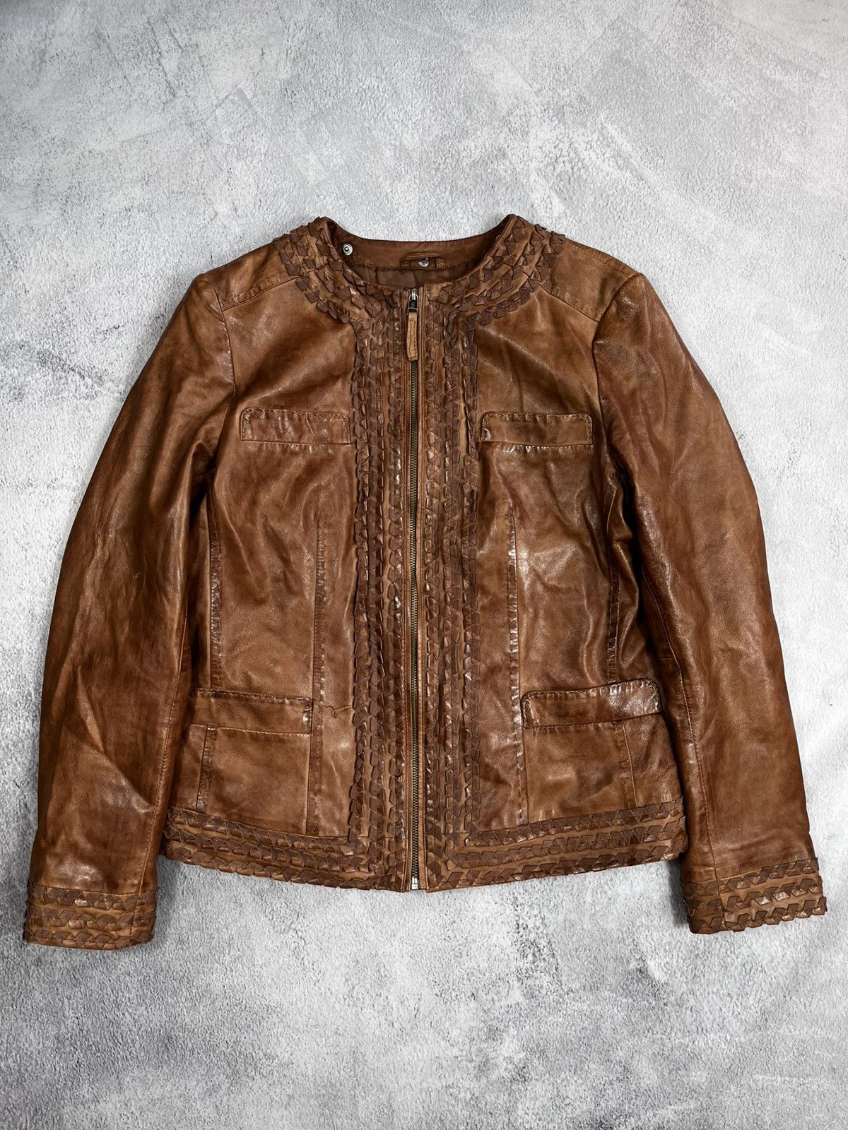 Vintage Vintage Leather retro style jacket streetwear size L Size L / US 10 / IT 46 - 1 Thumbnail