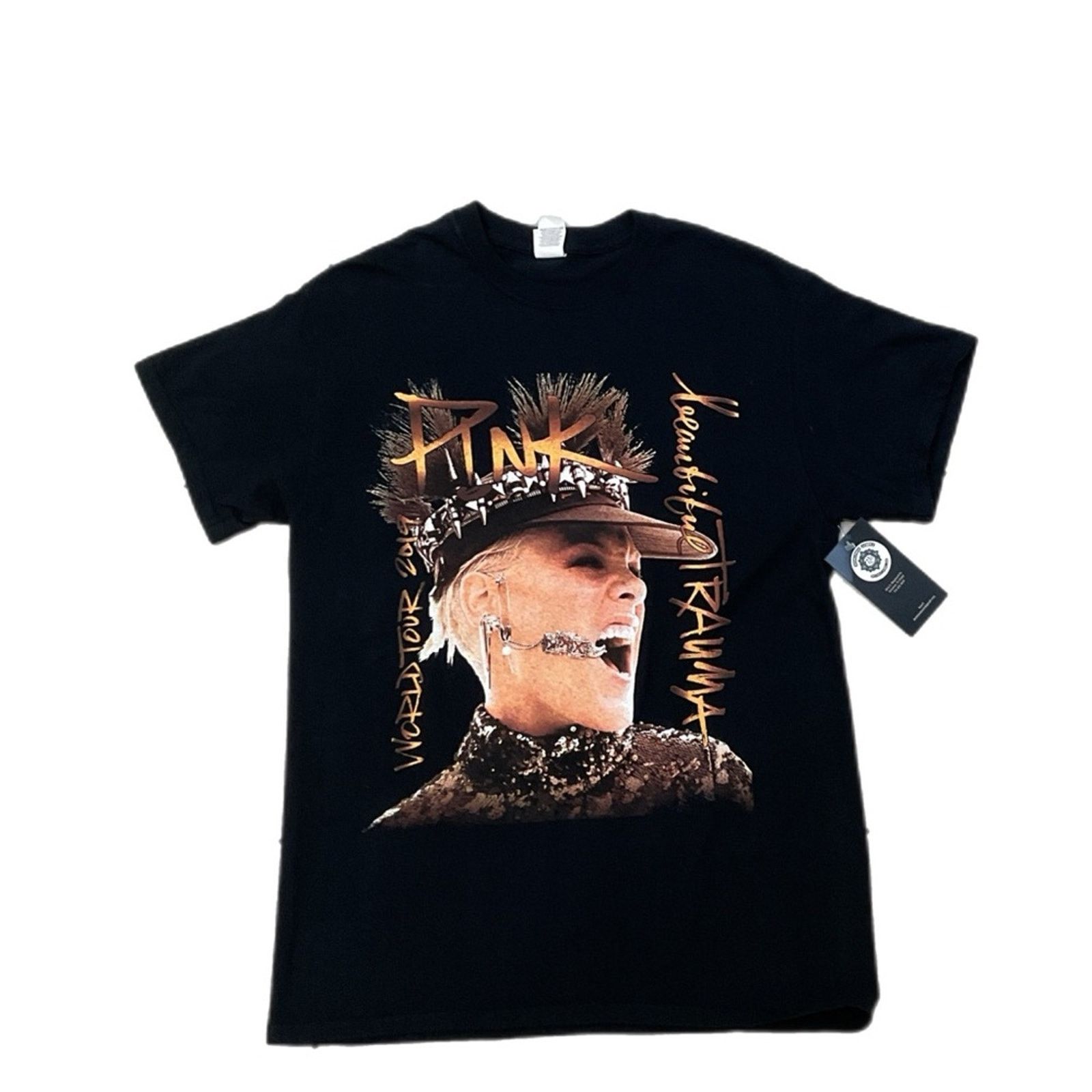 Gildan GILDAN "PINK Trauma World" T-Shirt Size M / US 6-8 / IT 42-44 - 1 Thumbnail