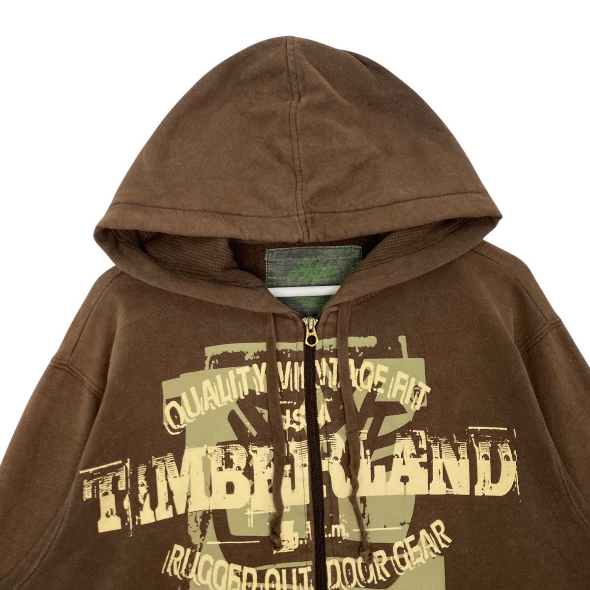 Vintage Vintage Timberland Full Zip Hoodie Sweater Brown Big Logo Size US L / EU 52-54 / 3 - 4 Thumbnail