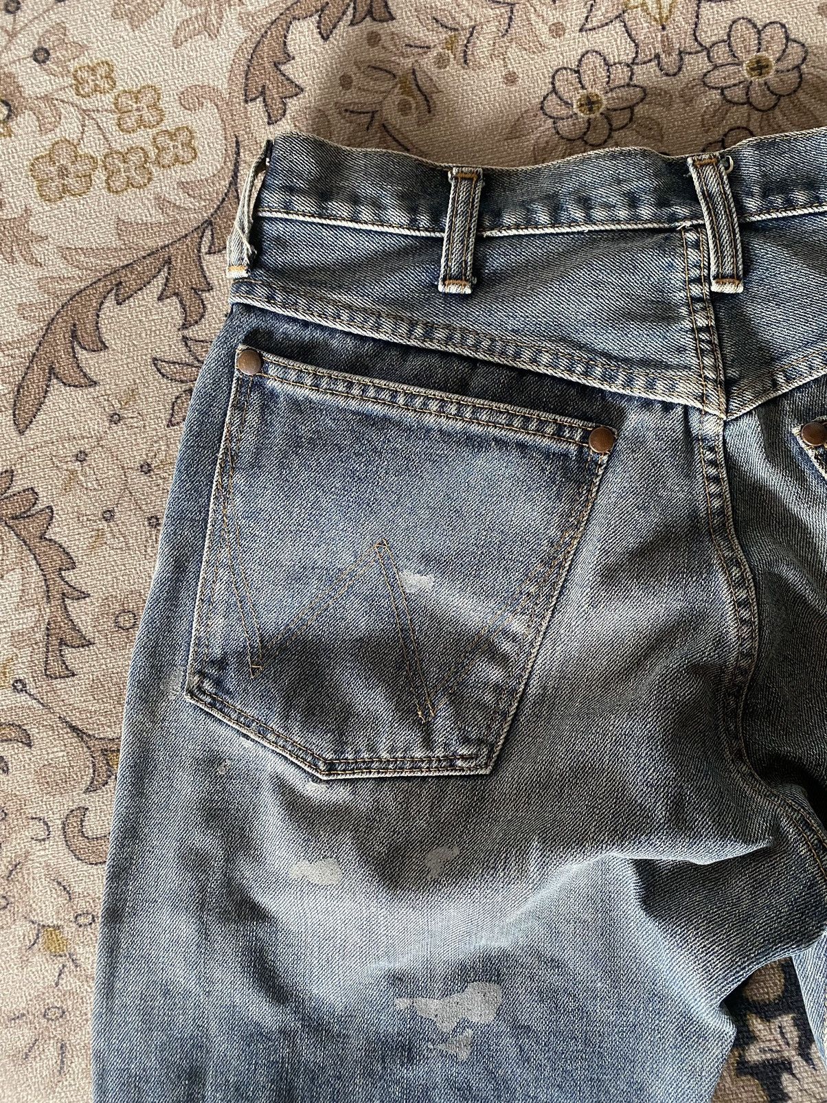 Vintage Vintage Wrangler Distressed Paint Style Denim Size US 29 - 8 Thumbnail