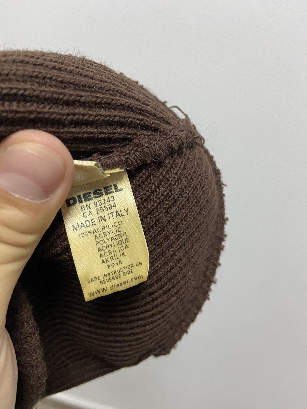 Nike × Vintage Diesel Hat Vintage Beanie Knitted Big Logo Italy Vintage Size ONE SIZE - 7 Thumbnail
