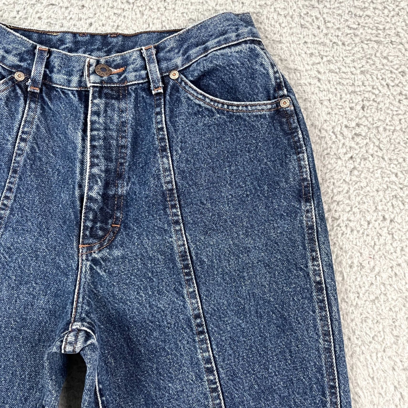 Lee VINTAGE Lee Jeans Womens 11 Long Panel Seam Ankle‑Zip USA 90s High‑Rise Tapered Size 32" / US 10 / IT 46 - 7 Thumbnail