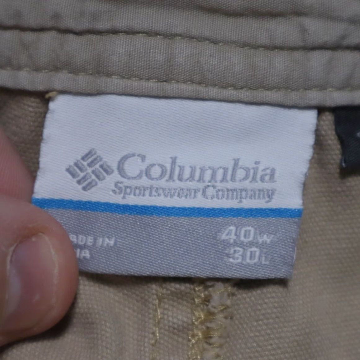 Vintage Columbia Omni-Shield Cotton Canvas Chino Pants Tan Men's 40 Size US 40 / EU 56 - 5 Thumbnail