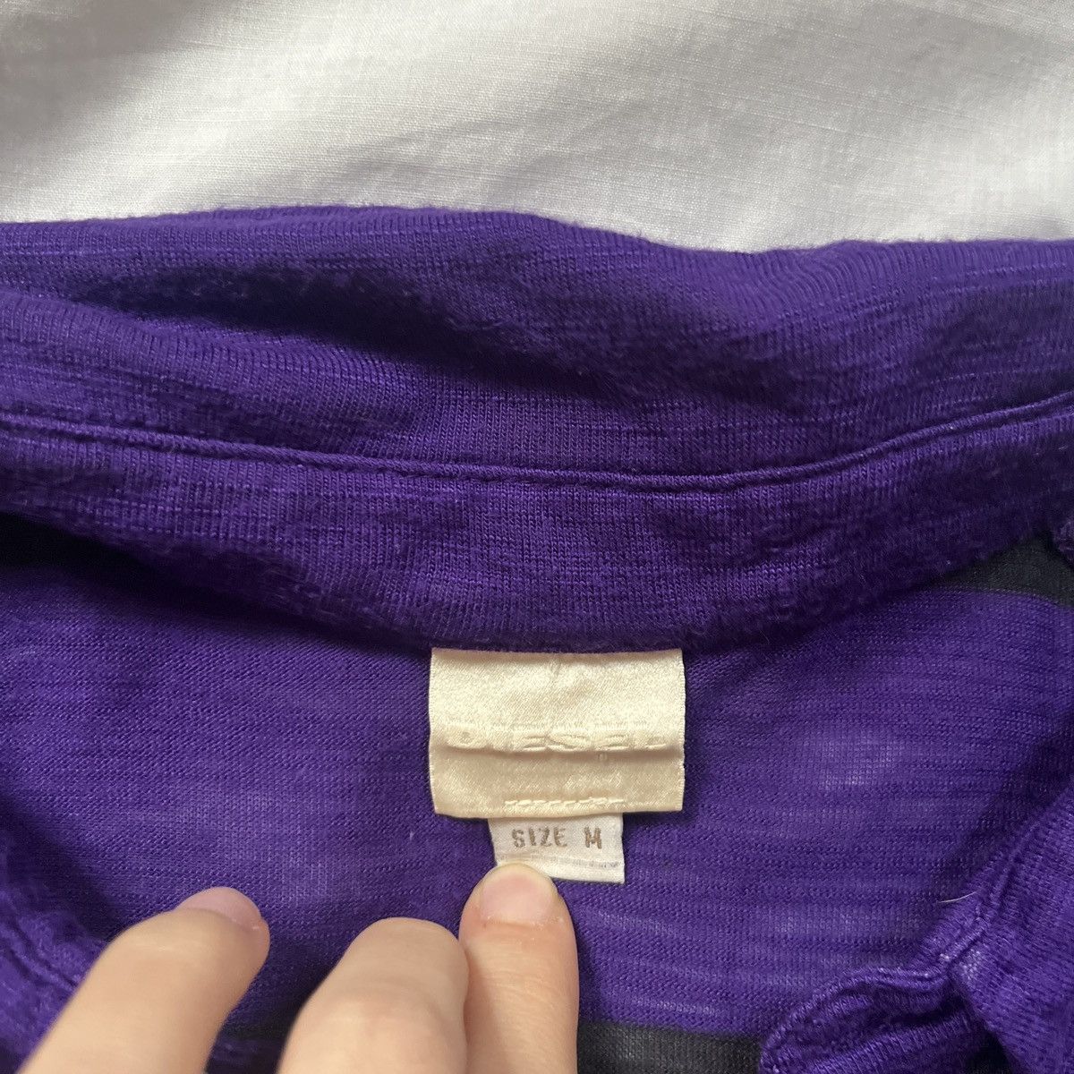 Diesel Diesel Purple & Black Striped Polo Shirt Size US M / EU 48-50 / 2 - 3 Thumbnail