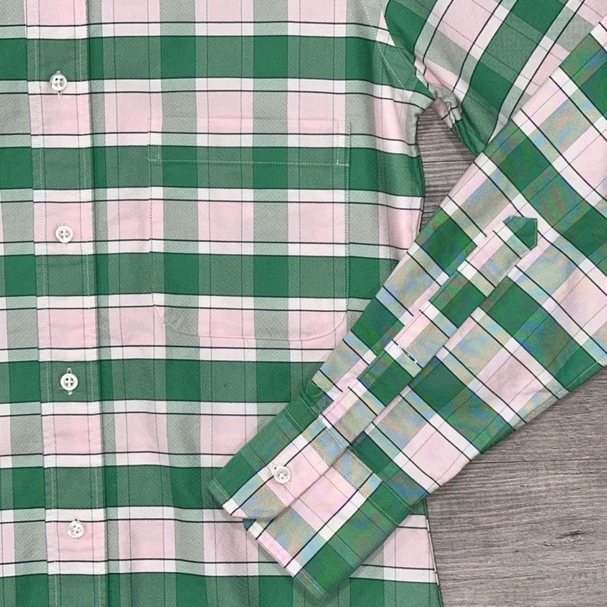 Thom Browne THOM BROWNE PALE PINK GREEN PLAID BUTTON DOWN SHIRT Size US S / EU 44-46 / 1 - 3 Thumbnail