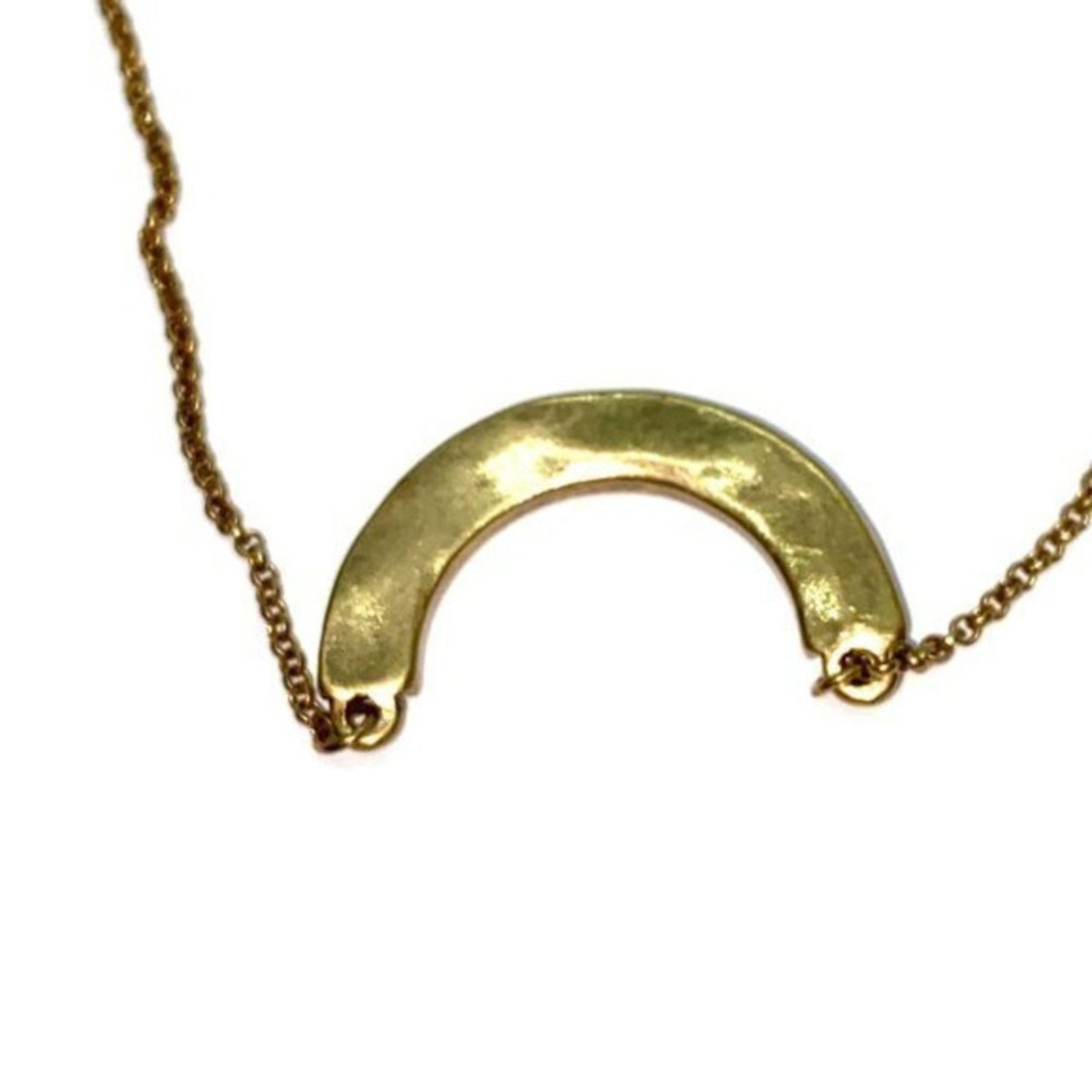 Handmade Gold-Tone Rhinestone Arch U Necklace Size ONE SIZE - 5 Thumbnail