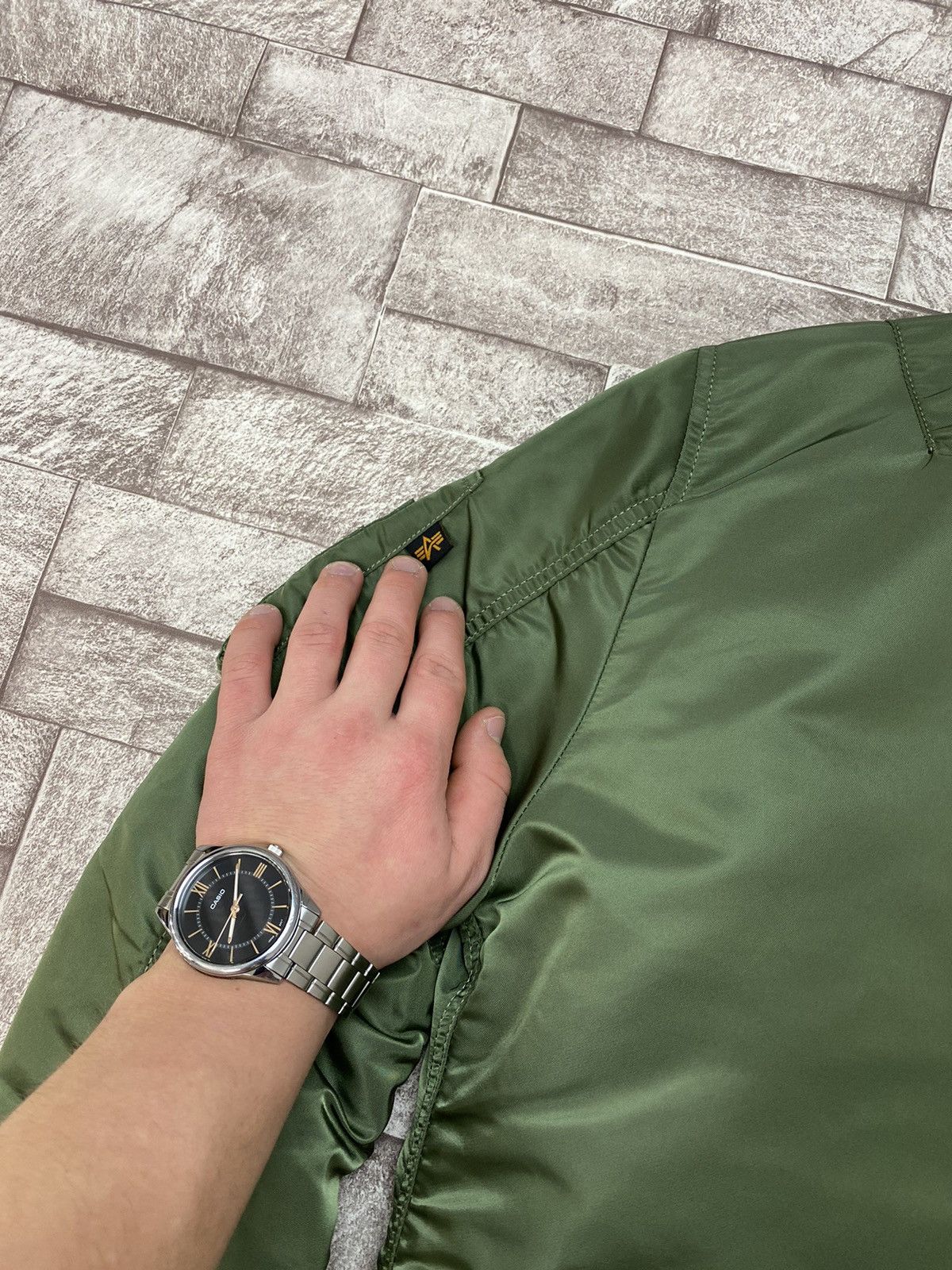 Alpha Industries × Vintage Olive Alpha Industries Bomber Jacket Khaki Size US S / EU 44-46 / 1 - 22 Thumbnail