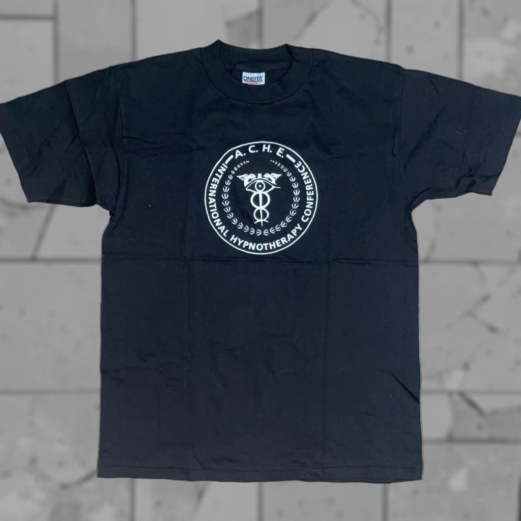 Vintage VINTAGE ONEITA Hypnotherapy Black T-Shirt Mens Large Size US L / EU 52-54 / 3 - 1 Thumbnail