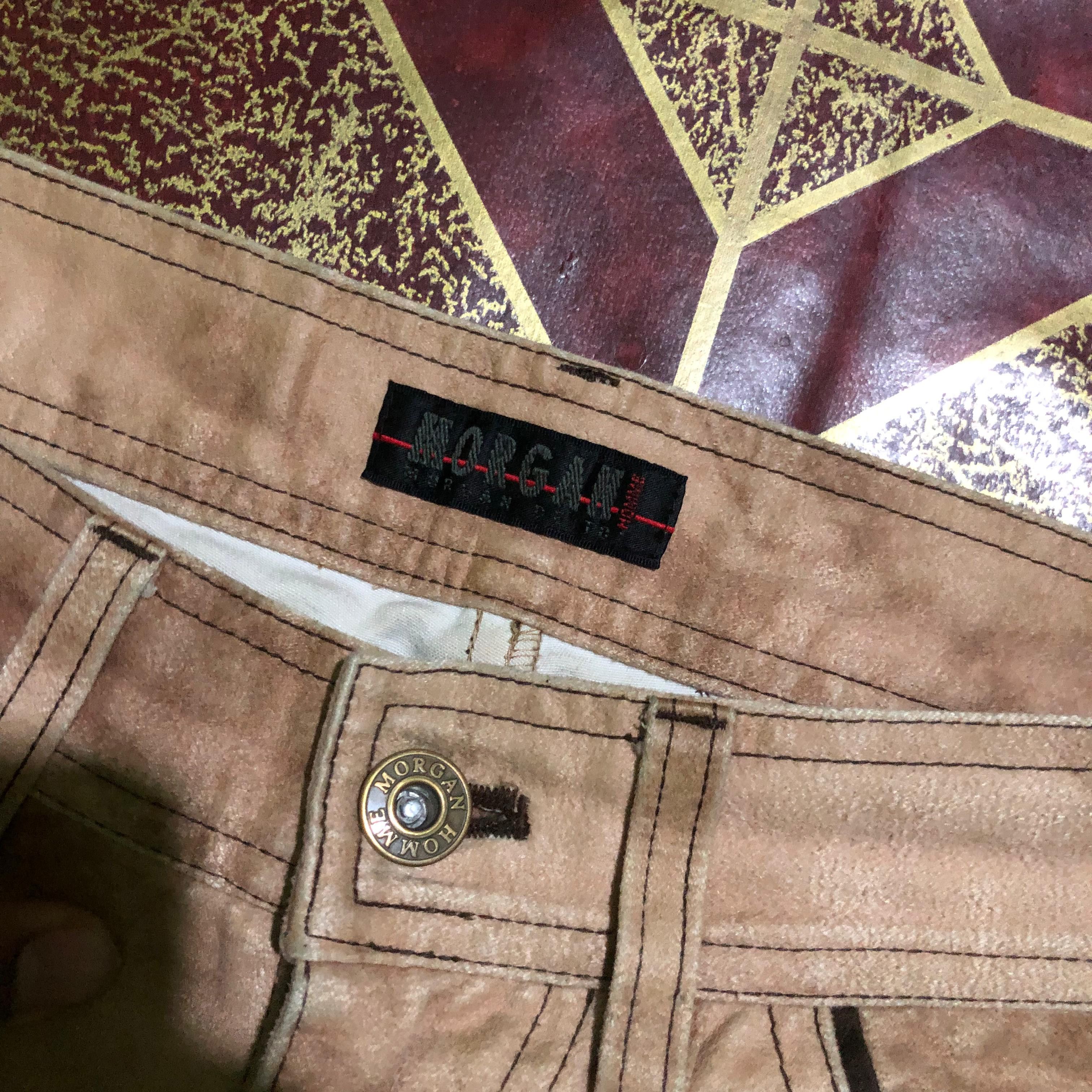 Beauty Beast Morgan Homme Cowhide Leather Flared Pants Size US 30 / EU 46 - 6 Thumbnail