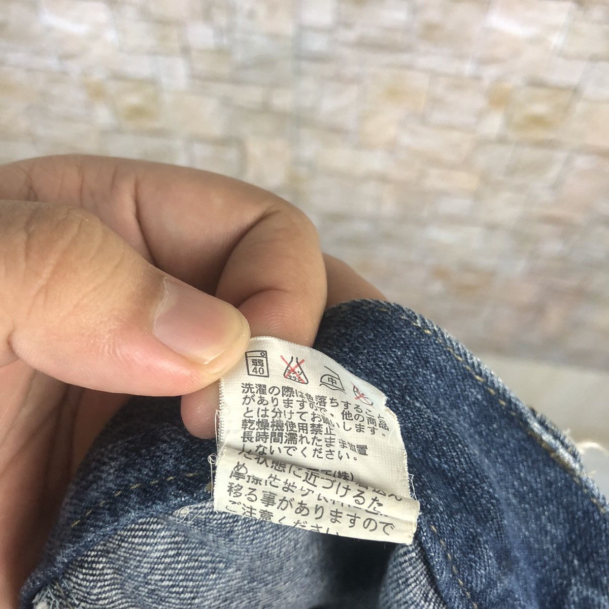 DL Nylaus Blue Double Waist streetwear Denim Pants #A116
