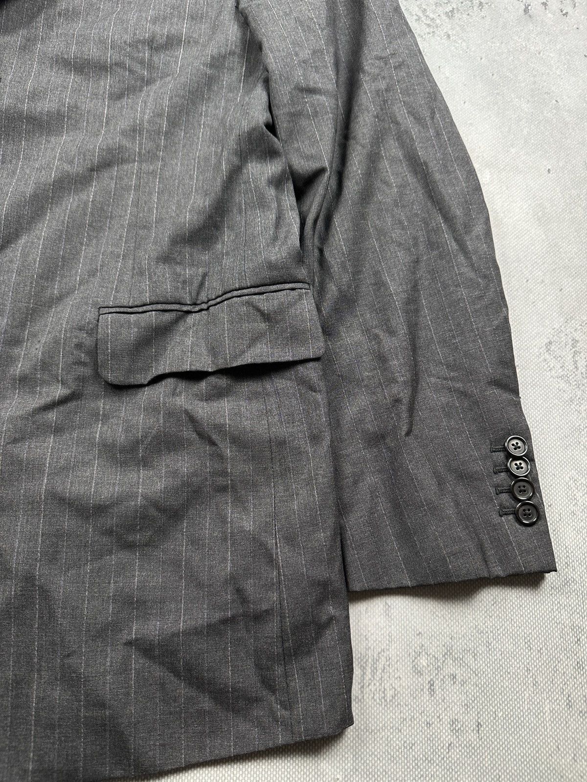 Prada Prada Milano Grey Pinstripe Virgin Wool 00s Blazer 48R Italy Size 48R - 13 Thumbnail