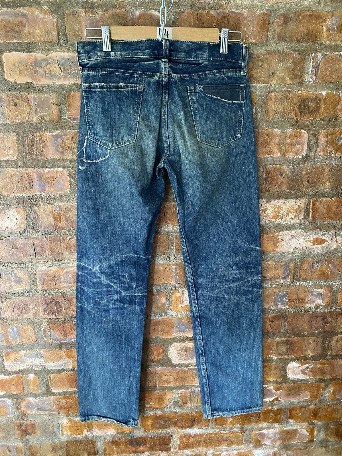 Kapital Vtg DMG Domino whisker patchwork distresses denim Size US 29 - 12 Thumbnail