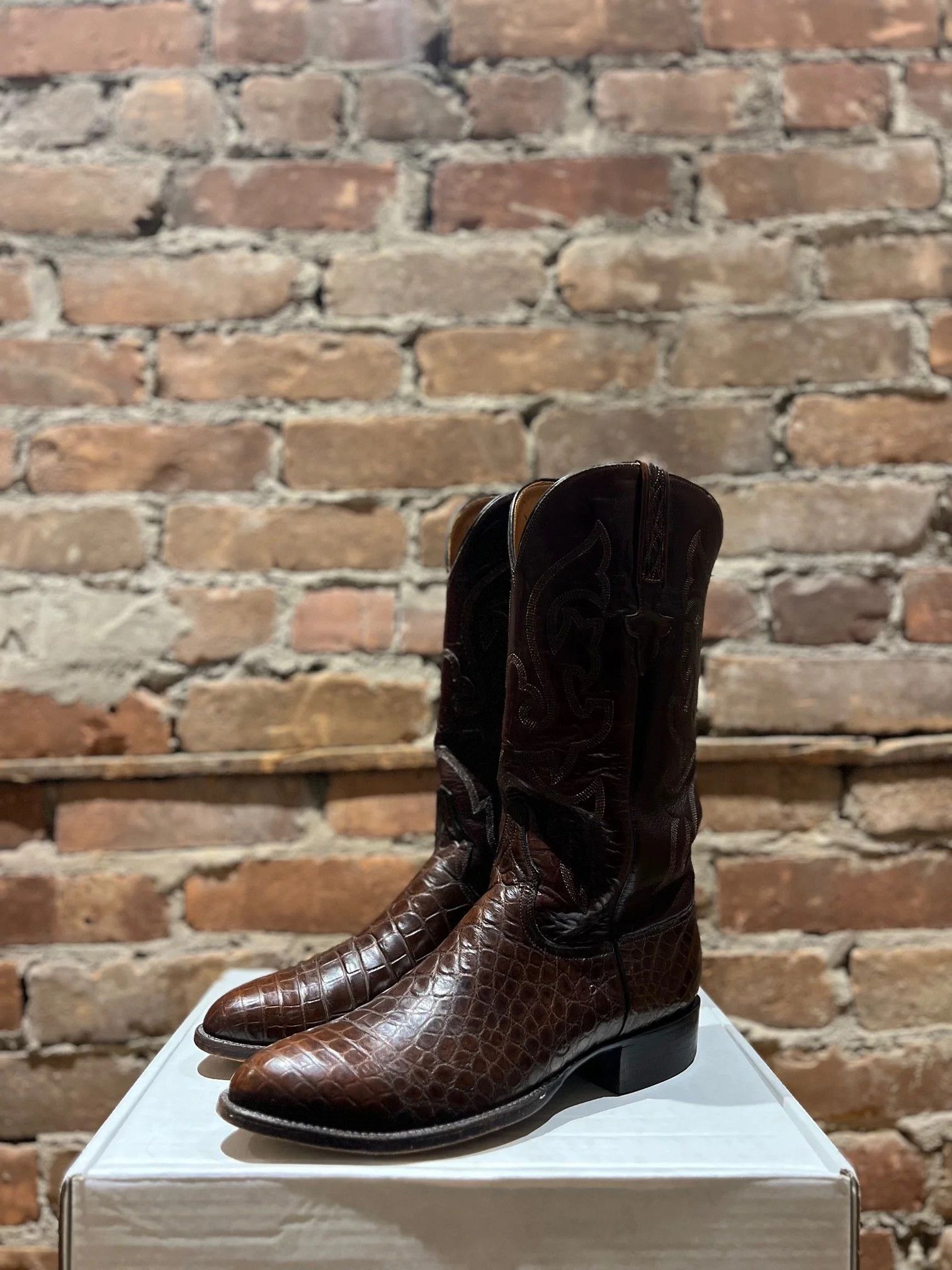 Lucchese Lucchese Full Quill Caiman Cowboy Boots Size US 8 / EU 41 - 3 Thumbnail