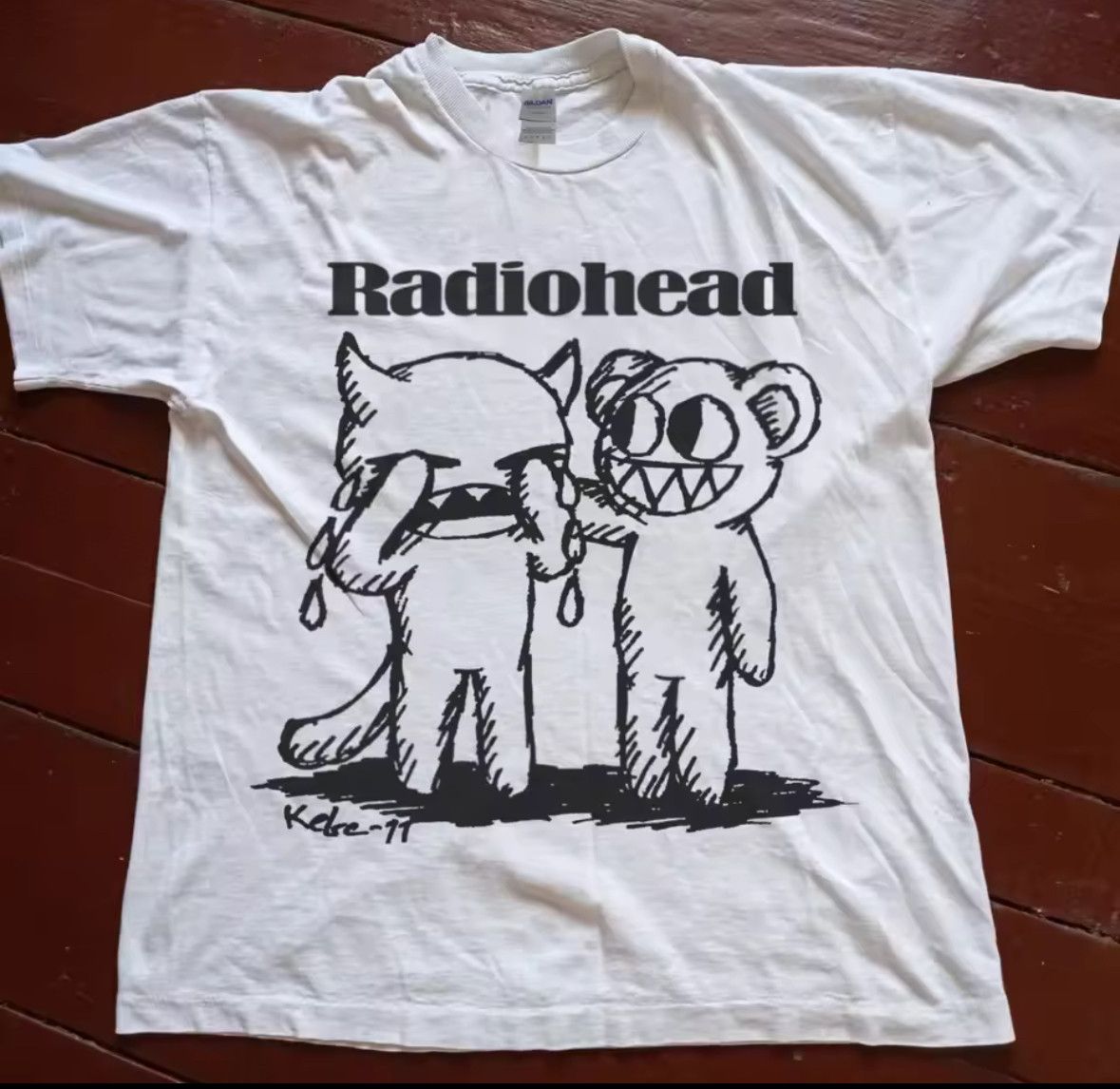 Japanese Brand Streetwear Radiohead The Bend Album Band White T-Shirt Size US M / EU 48-50 / 2 - 1 Thumbnail