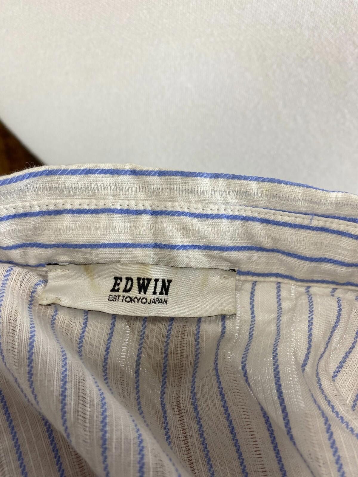 Edwin Edwin White Stripe W'Nadeen Sleeveless Shirt Size M Size M / US 6-8 / IT 42-44 - 10 Thumbnail