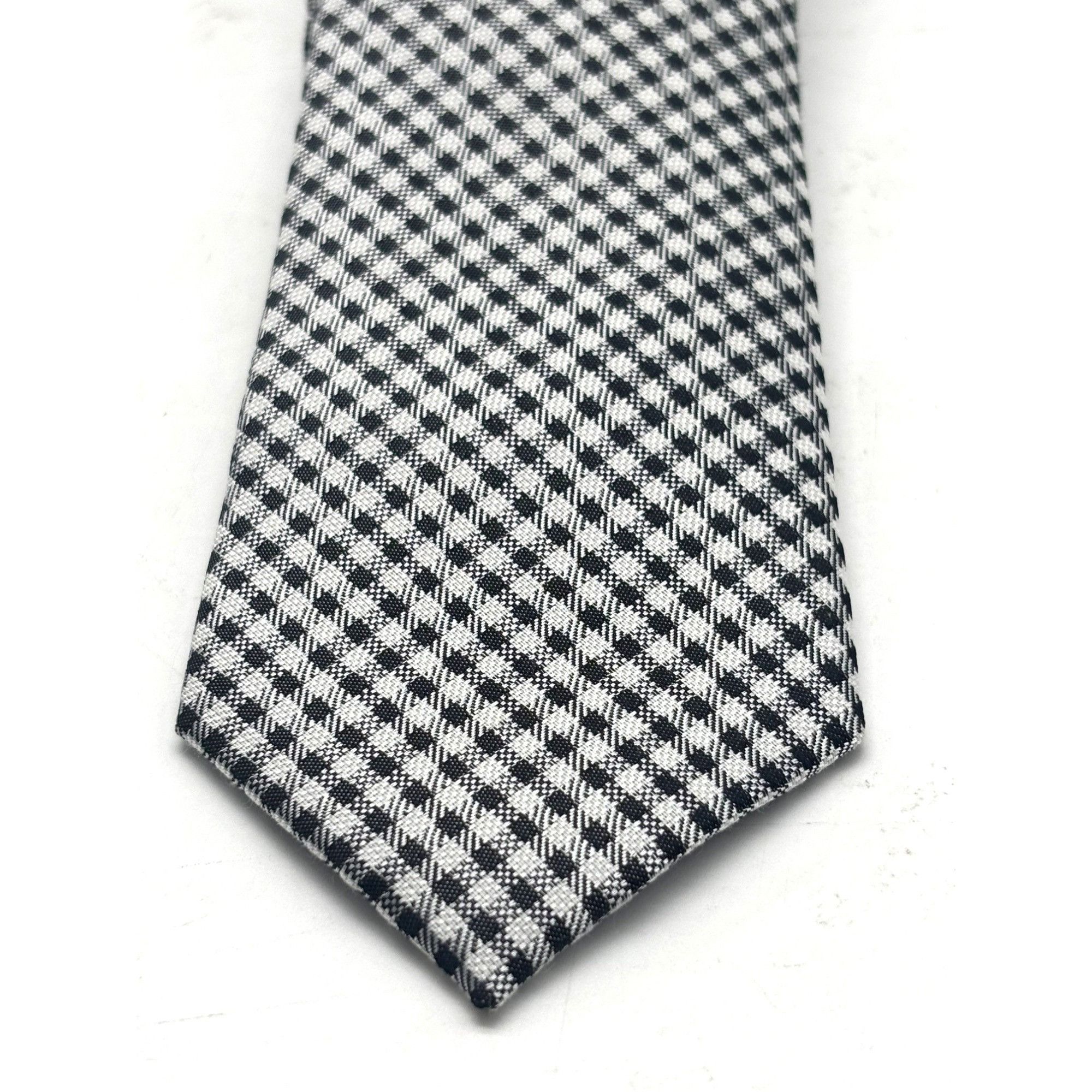 Bar III BAR III Macro Check Men’s Necktie, Black, OS Size ONE SIZE - 3 Thumbnail