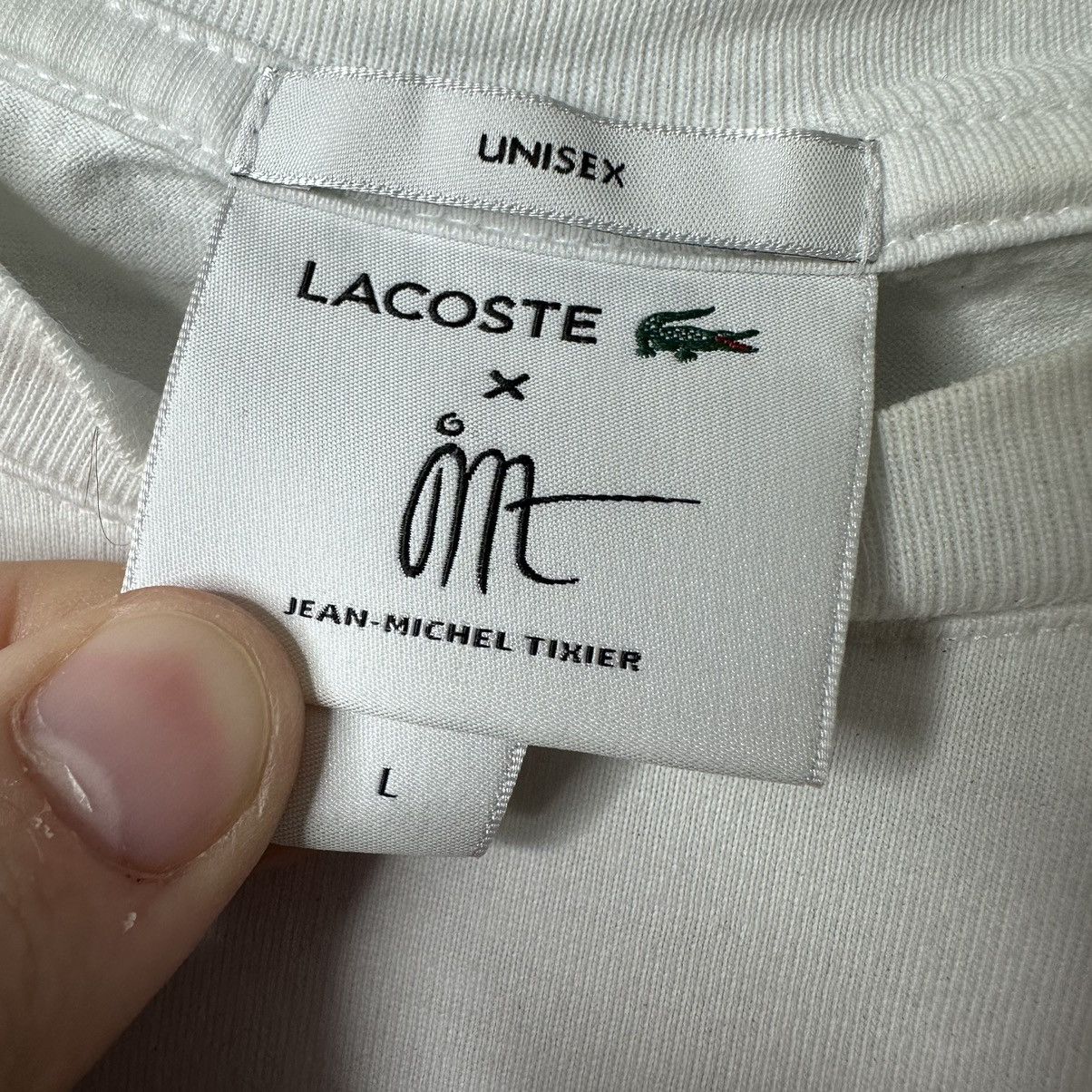 Other Lacoste x Jean Michel Tixier T-Shirt Aligator Big Logo Size US L / EU 52-54 / 3 - 6 Thumbnail