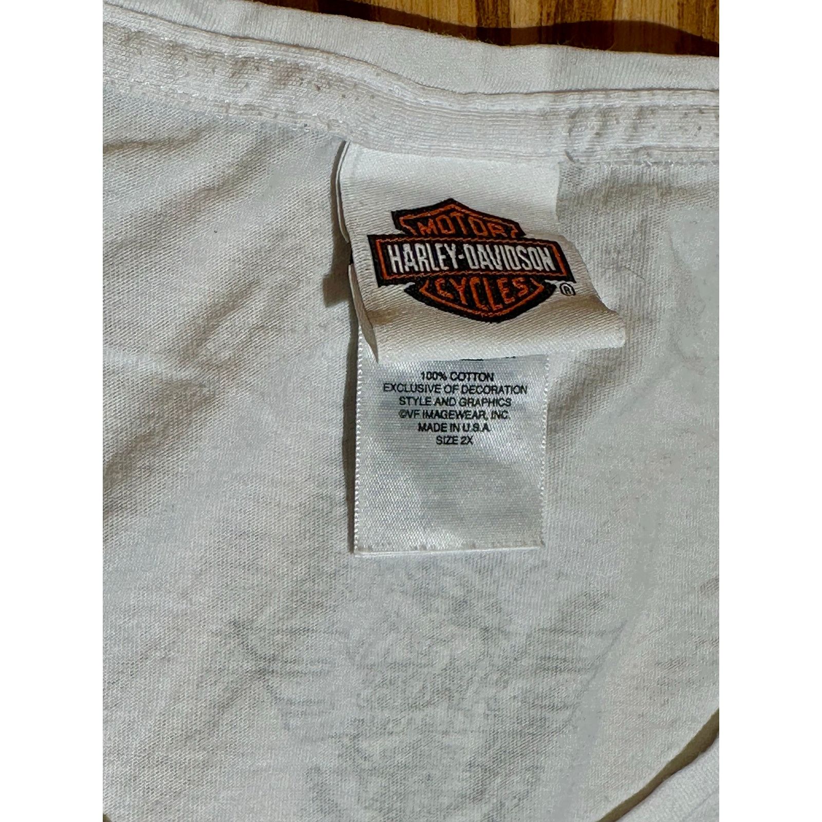 Harley Davidson Harley Davidson Ride To Live Alexandria MN. White V-Neck Size XL / US 12-14 / IT 48-50 - 4 Thumbnail