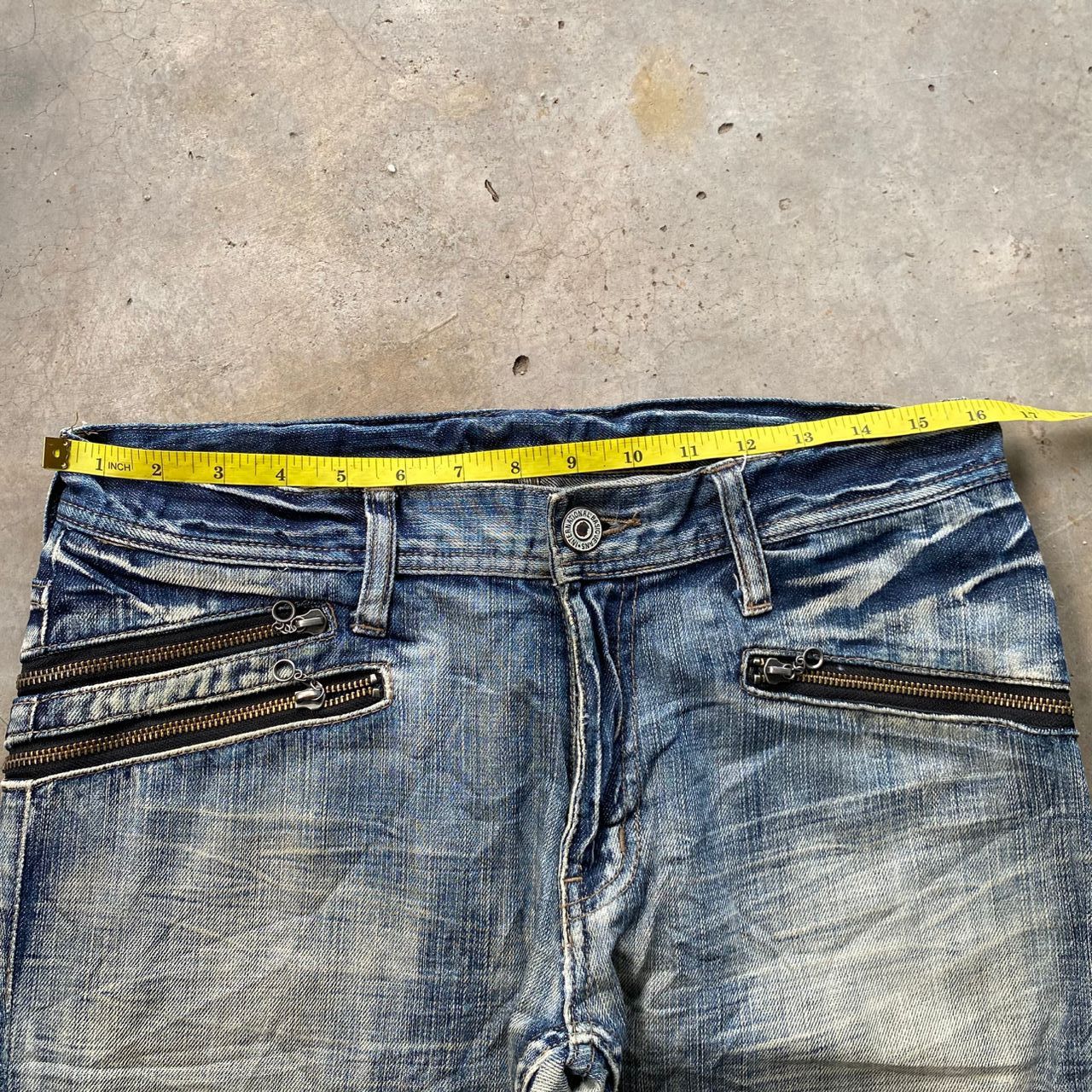 If Six Was Nine 💥Flare💥Vintage Edge Rupert Distressed Denim Size US 32 / EU 48 - 8 Thumbnail