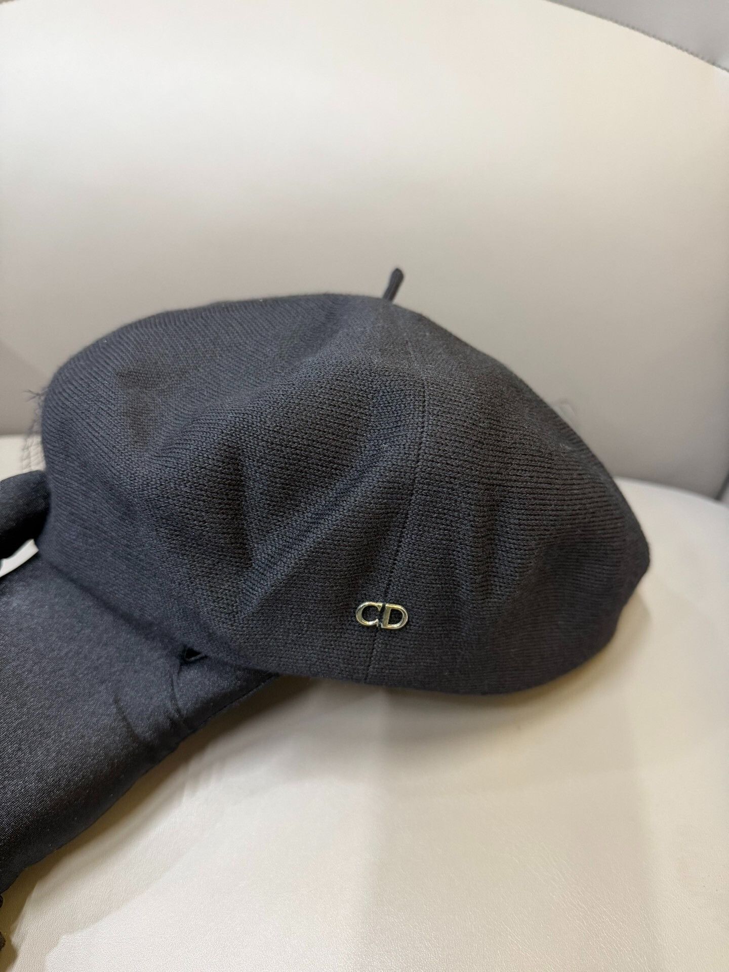 Dior Dior Black Wool Mesh Beret Size ONE SIZE - 1 Thumbnail