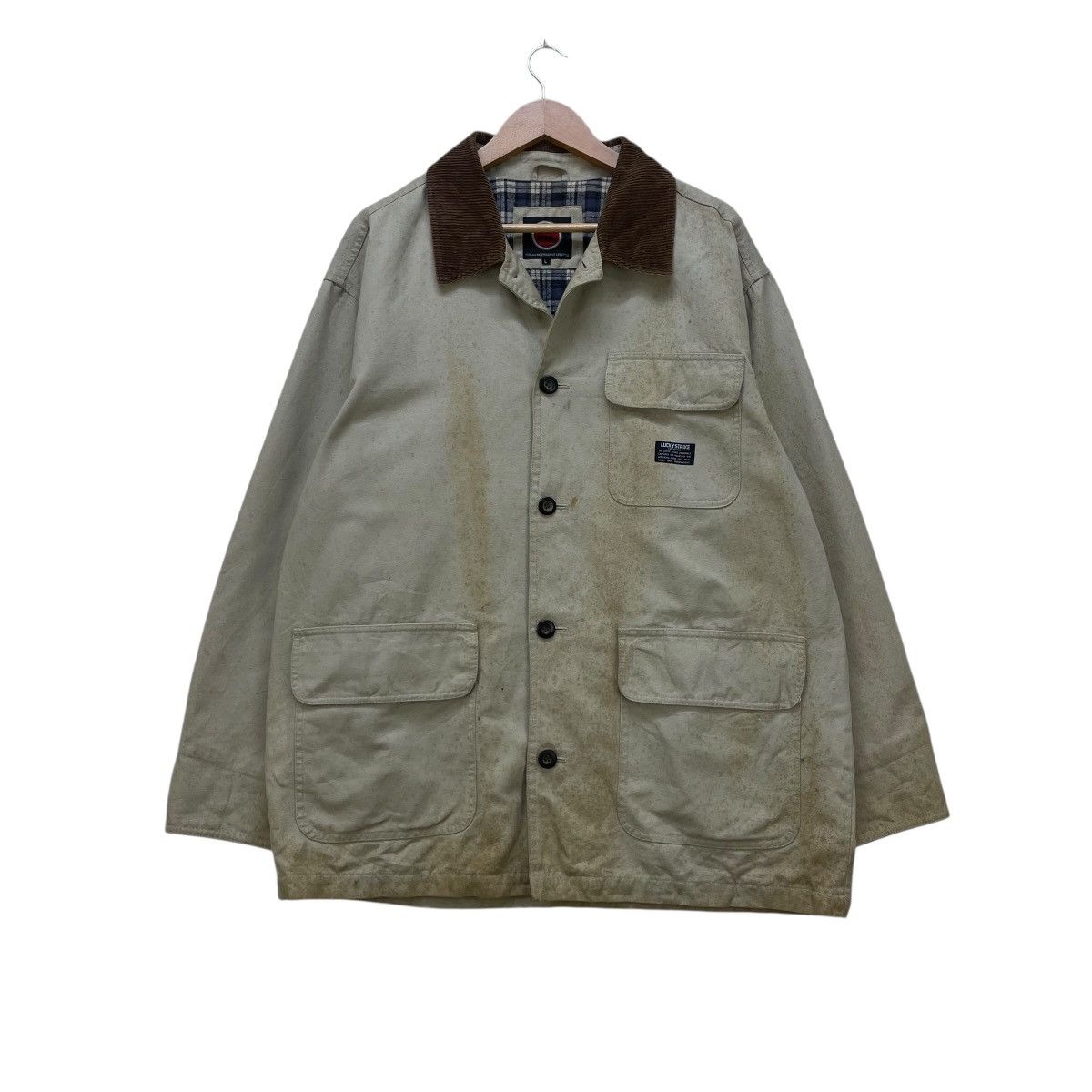 Carhartt 💥Vintage Lucky Strike Workwear Trashed Blanket Jacket Size US L / EU 52-54 / 3 - 1 Thumbnail
