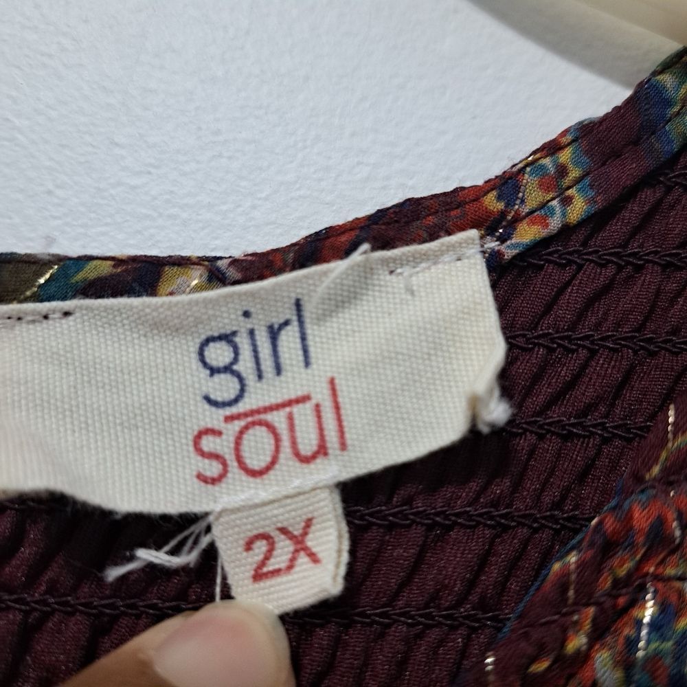 Other Girl Soul Tiered Paisley Print Western Cottagecore Maxi Dres Size 3XL / US 20-22 - 4 Thumbnail