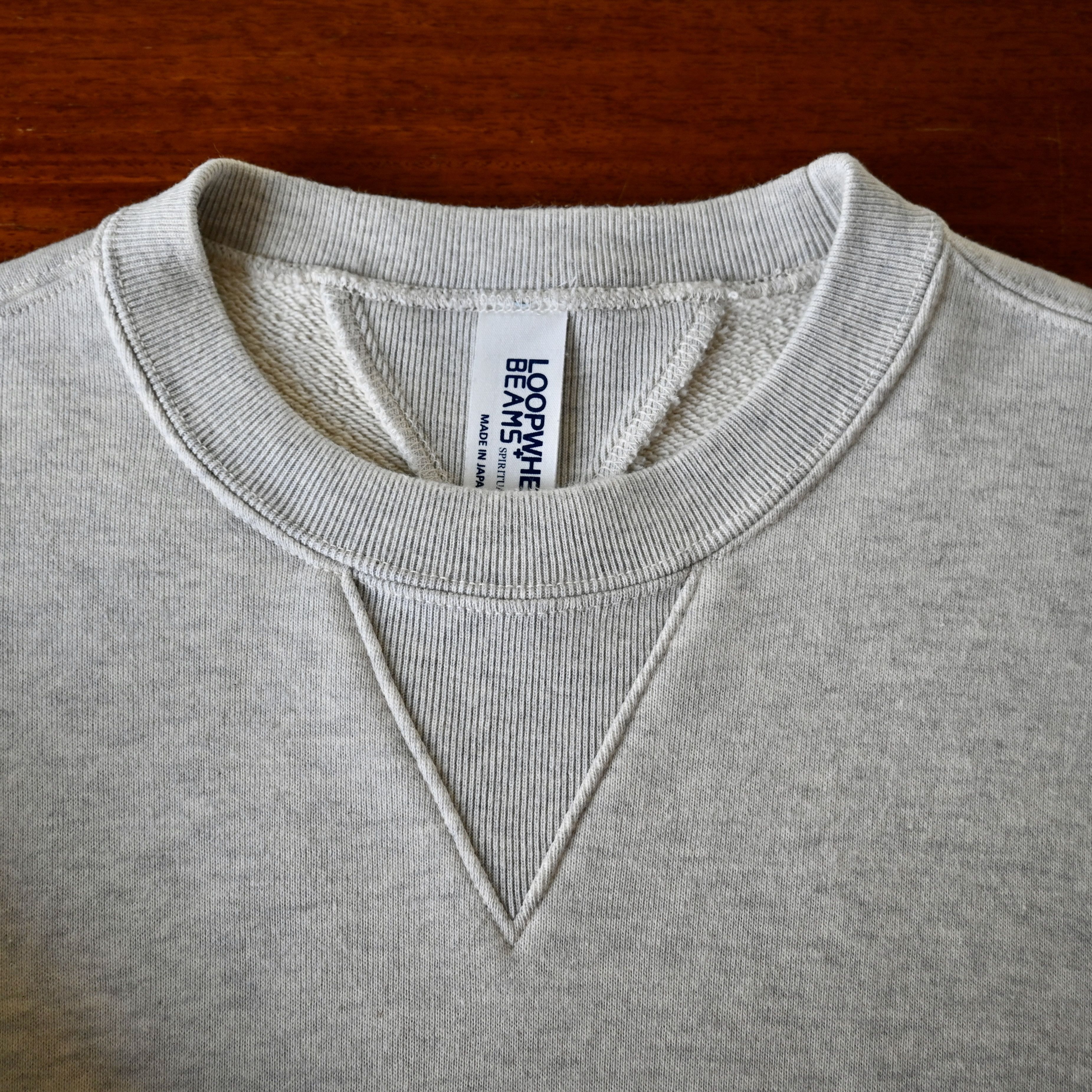 Beams Plus × Loopwheeler Beams Plus x Loopwheeler sweatshirt, oatmeal, made in Japan Size US M / EU 48-50 / 2 - 12 Thumbnail