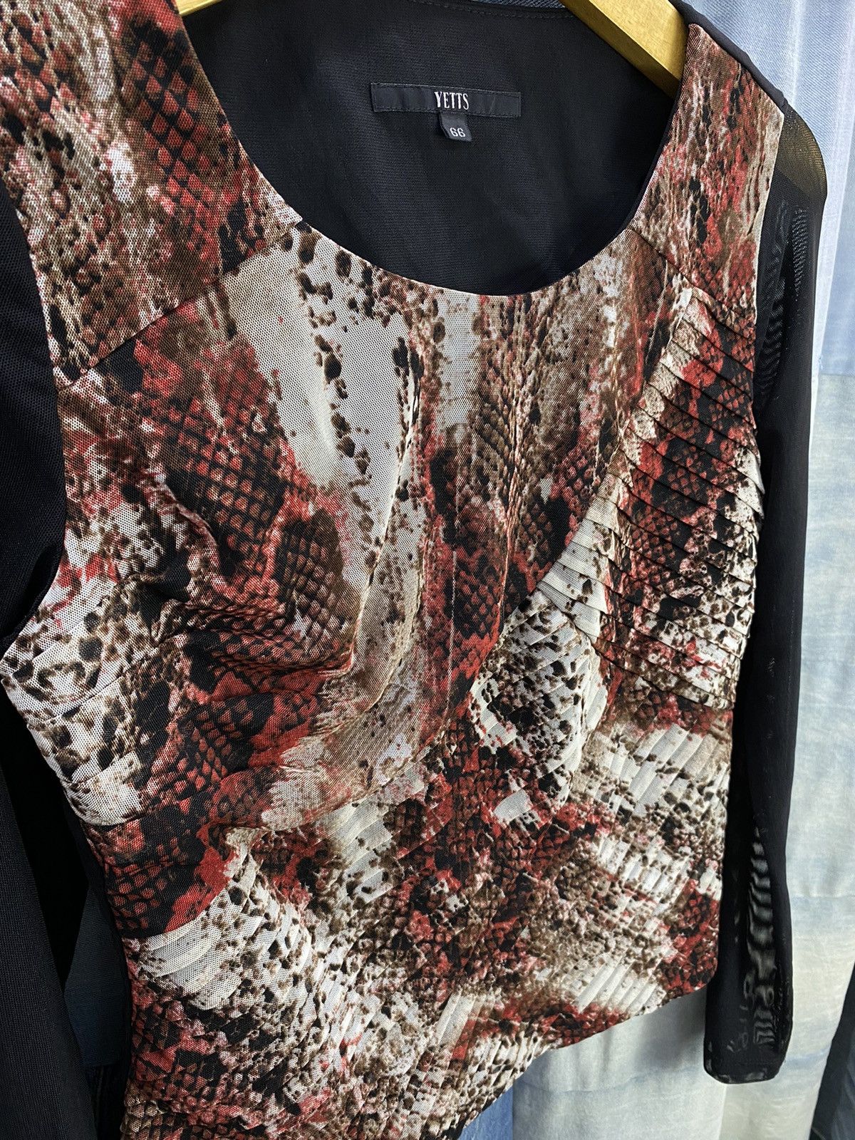 Japanese Brand × Jean Paul Gaultier jean paul gaultier style meshtop snake skin YETTS Size S / US 4 / IT 40 - 3 Thumbnail