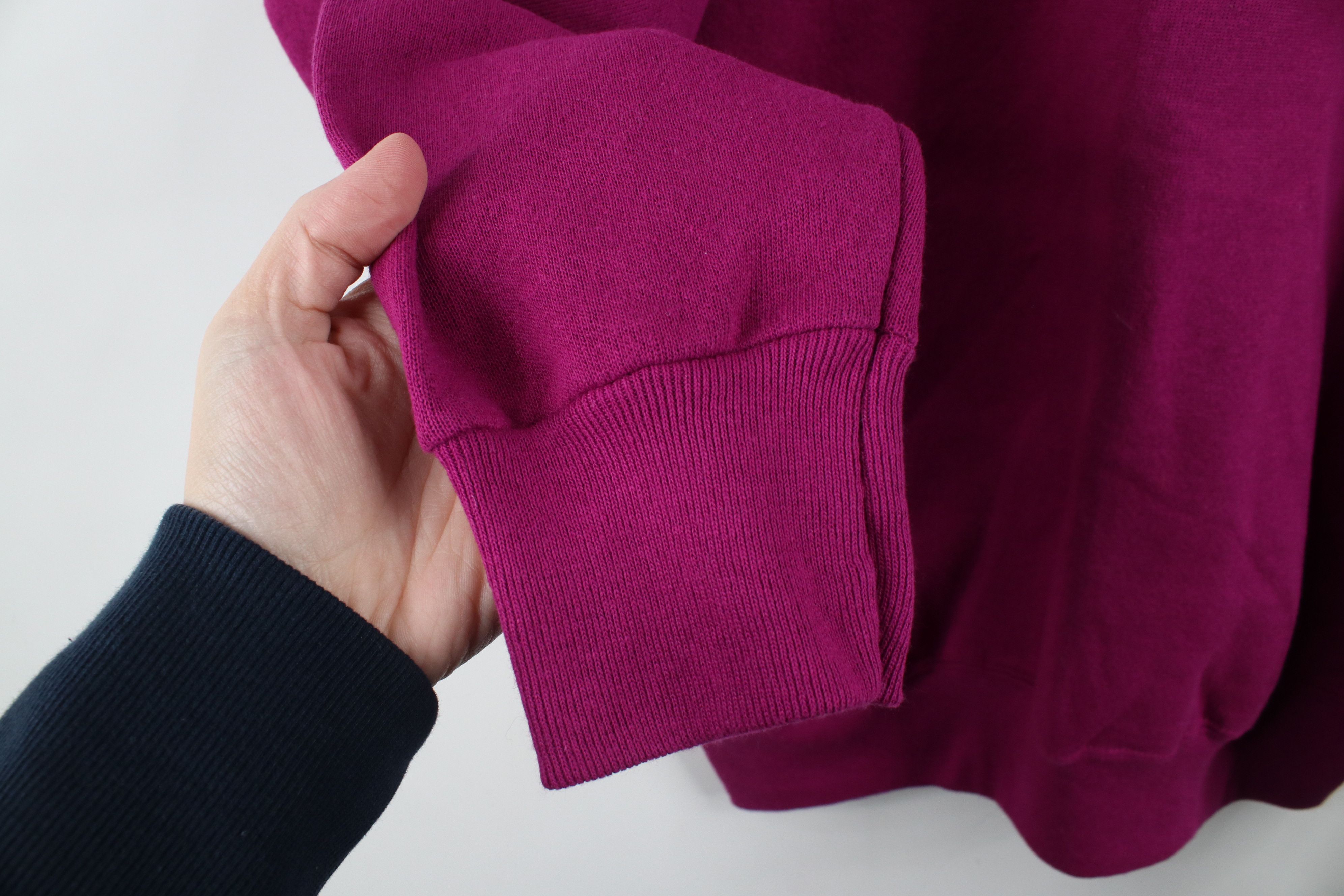 Vintage Vintage 90s Streetwear Blank Henley Sweatshirt Purple USA Size US M / EU 48-50 / 2 - 8 Thumbnail