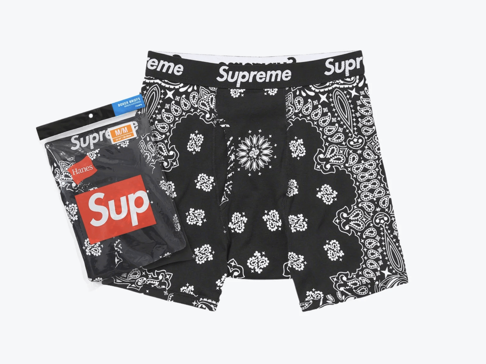 Hanes × Supreme Boxer Brief (2 Pack) Bandana FW22 - Small Size US 28 / EU 44 - 1 Thumbnail