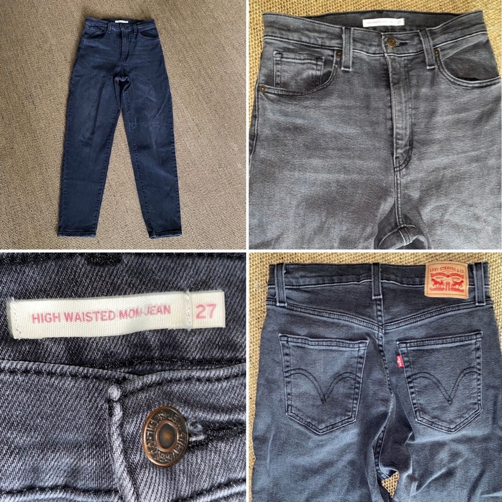 Levi's Levis Black High Rise Mom Jean waist 27 L 29 Size 27" / US 4 / IT 40 - 1 Thumbnail