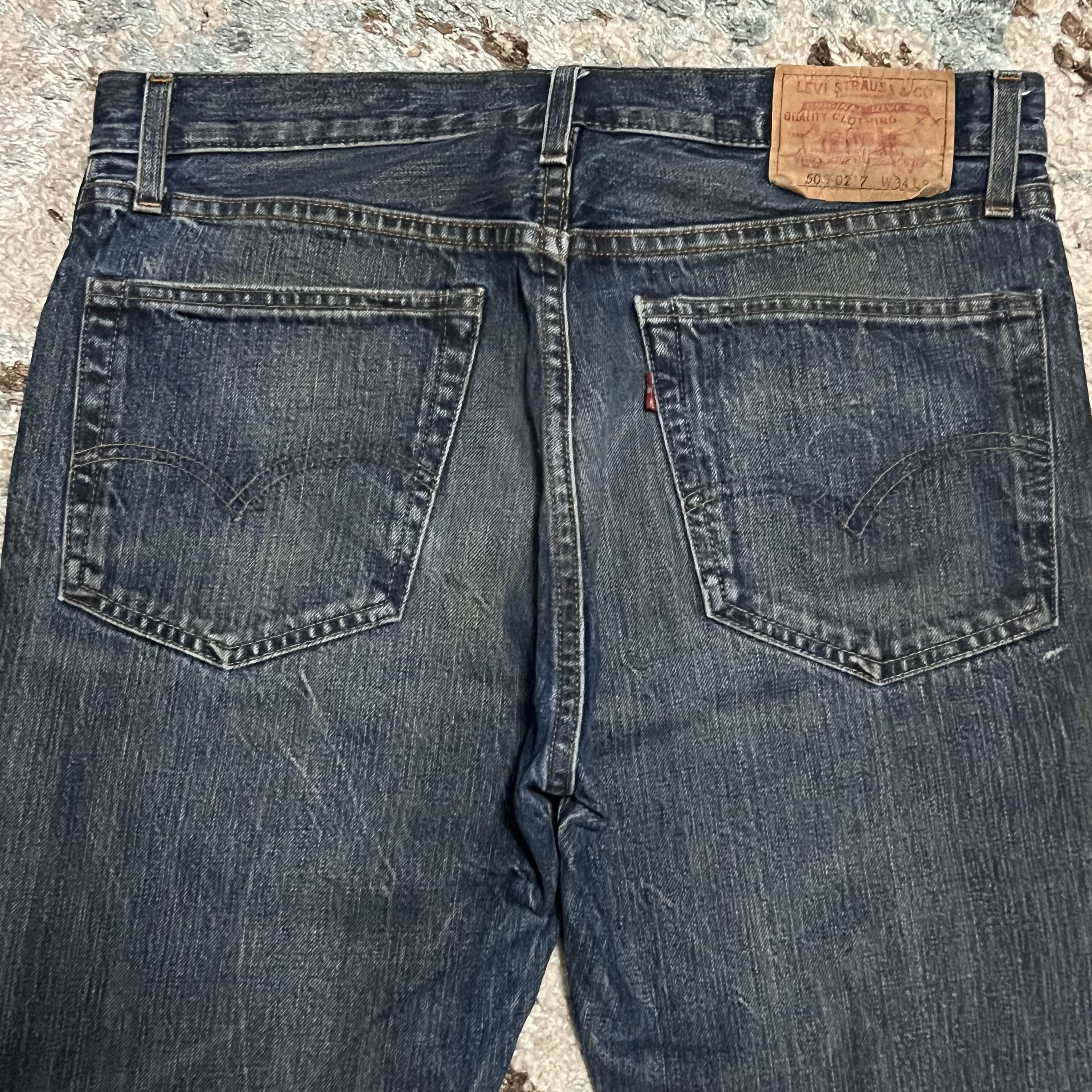 Levi's × Levi's Vintage Clothing × Vintage Vintage Levis 505-0217 Big E Redline Selvedge Jeans 33x32 Size US 33 - 3 Thumbnail