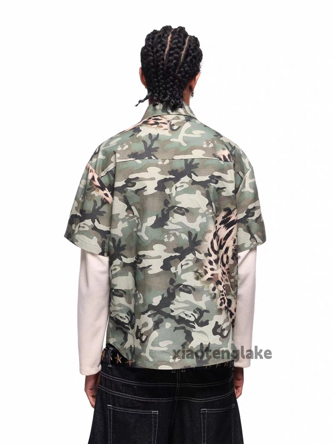 Vintage xz outdoor sports pattern festival leopard camo shirt Size US XL / EU 56 / 4 - 2 Thumbnail