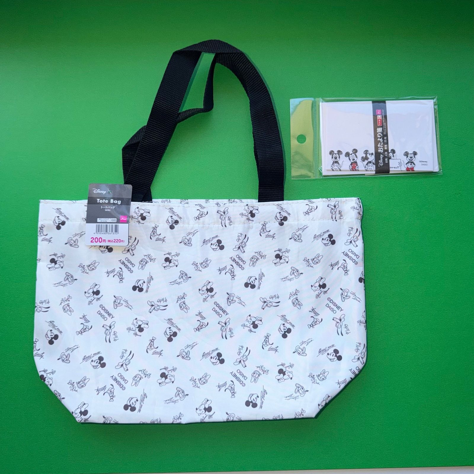 Disney Disney Vintage Print Mickey Mouse Tote Bag Stationery Japan Size ONE SIZE - 1 Thumbnail