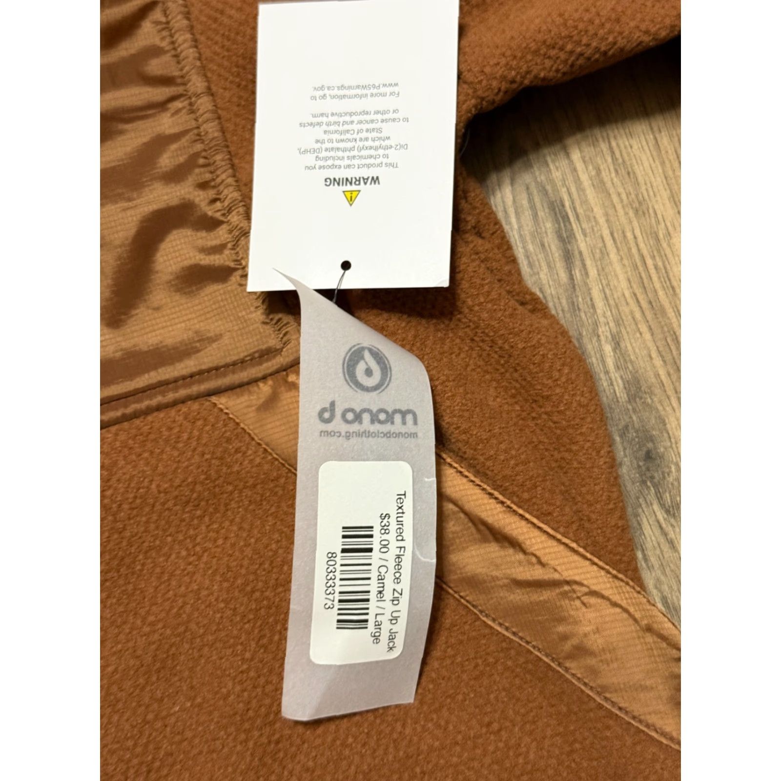 Vintage Mono B Sweater, Women's Size Large, Zip Up, Fleece, Brown, New with tags, Regular, Full Zip, Casual, Fall Winter Spring Summer, Women, Sweater Size L / US 10 / IT 46 - 7 Thumbnail