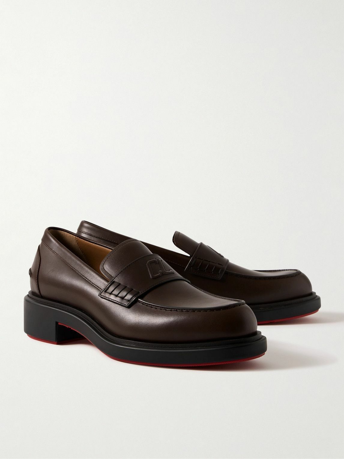 Christian Louboutin Urbino Moc Loafer Flat Shoes in Brown Size US 10 / EU 43 - 1 Thumbnail