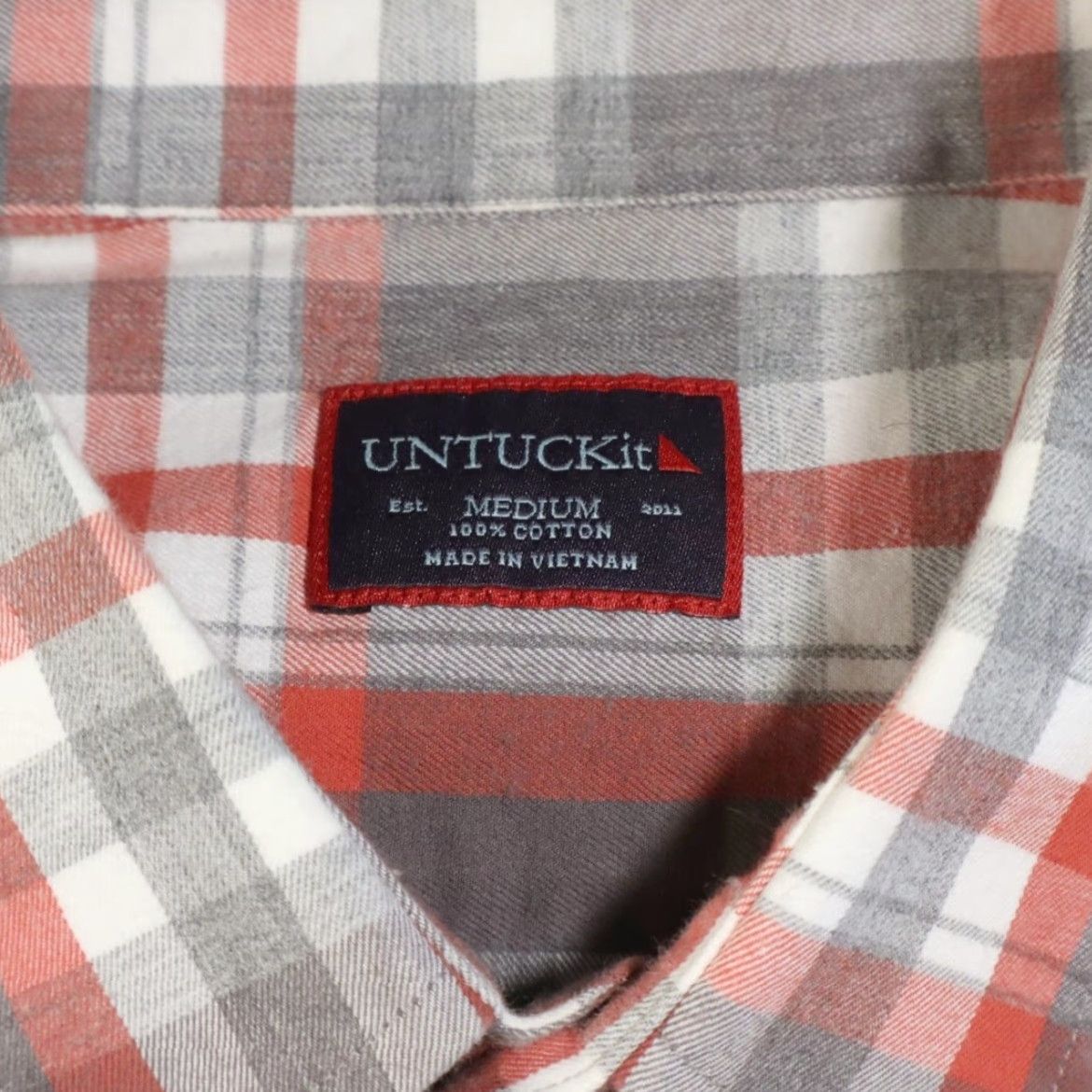 UNTUCKit Untuckit Shirt Men M Flannel Plaid Long Sleeve Button Up Cotton Multi-Colored - 95? Size US M / EU 48-50 / 2 - 5 Thumbnail