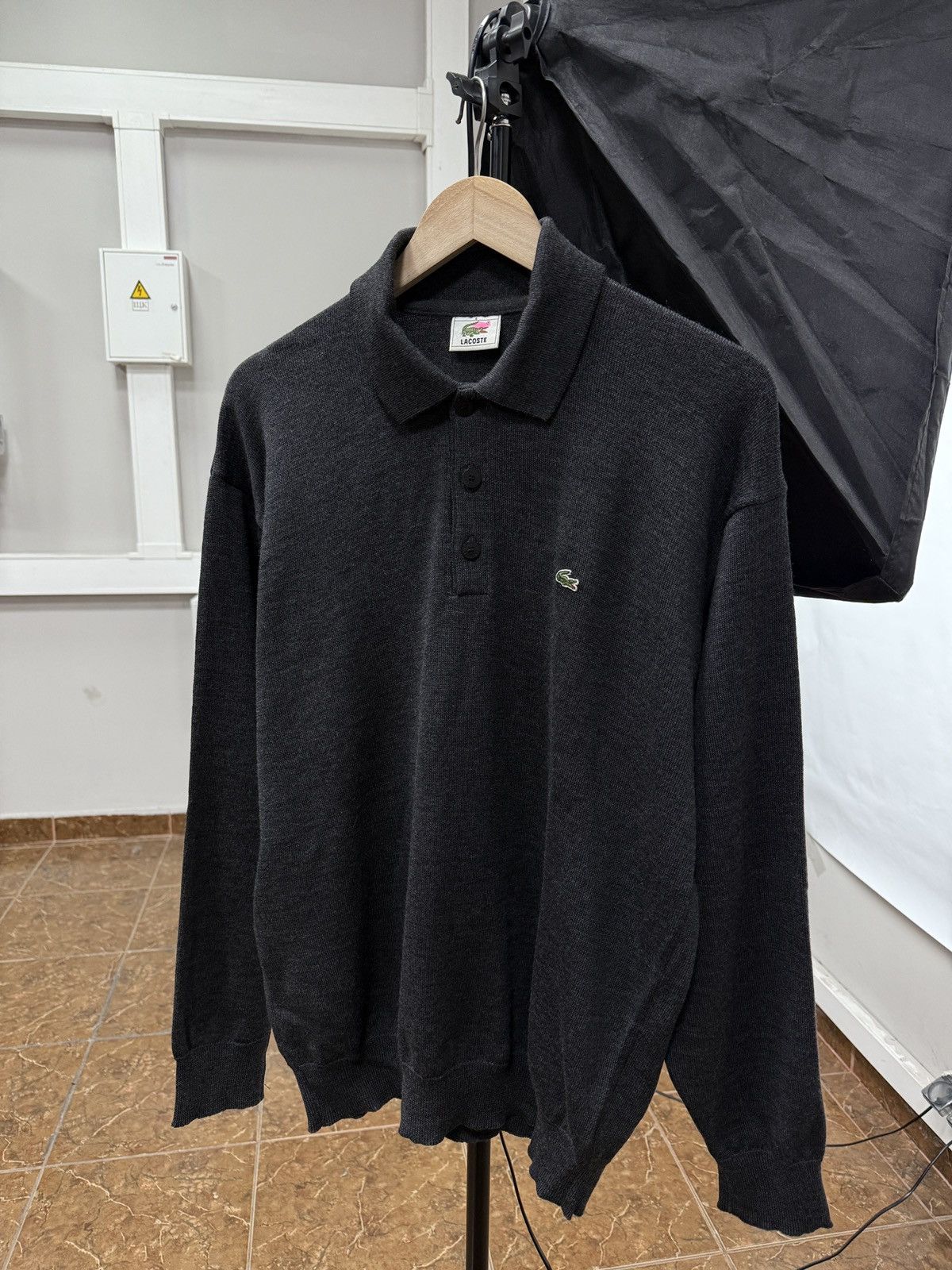 Lacoste 🇫🇷 Vintage 90s Lacoste Wool Sweater Made in France Y2K Retro Size US XL / EU 56 / 4 - 1 Thumbnail