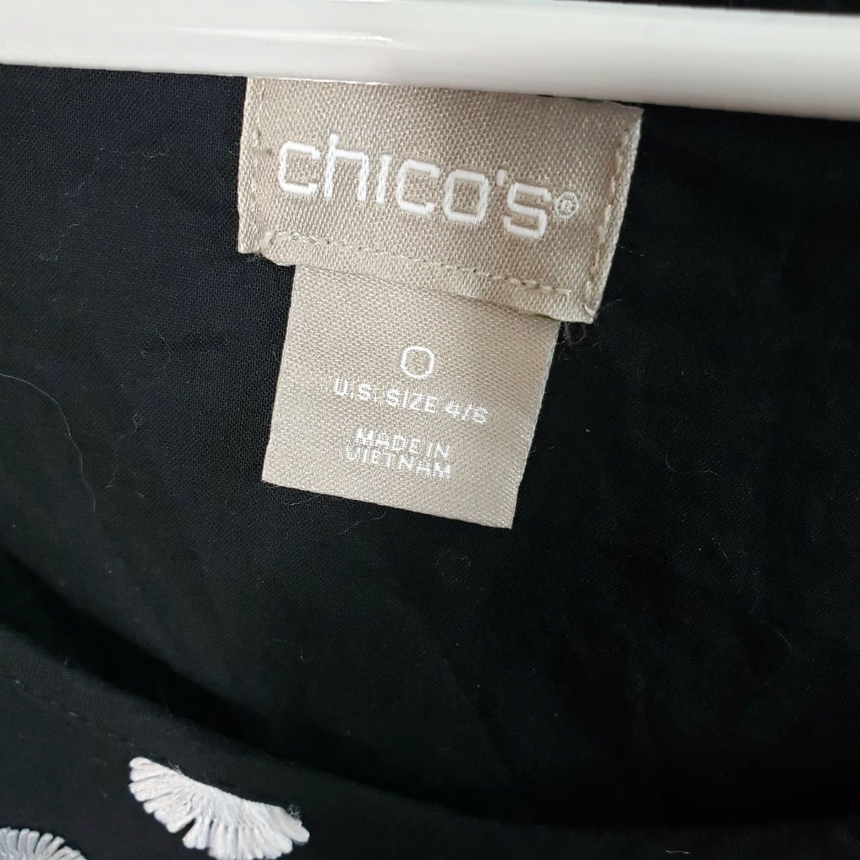 Vintage Chicos Womens Top Sz S Black White Polka Dot Embellished Short Sleeve Shirt Womens XS- Small? Size S / US 4 / IT 40 - 5 Thumbnail