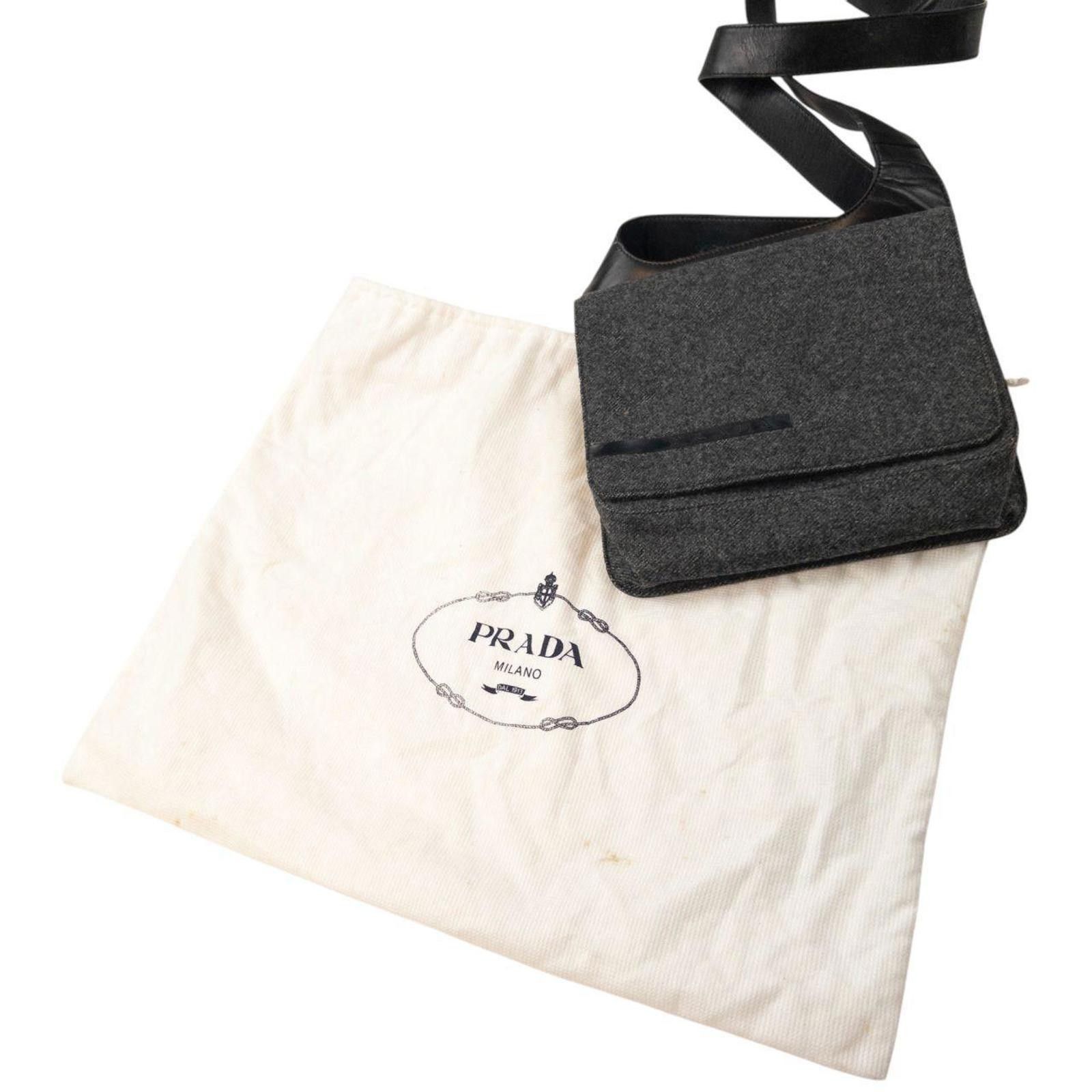 Prada Vintage 1999 Prada Wool Crossbody Bag Size ONE SIZE - 8 Thumbnail