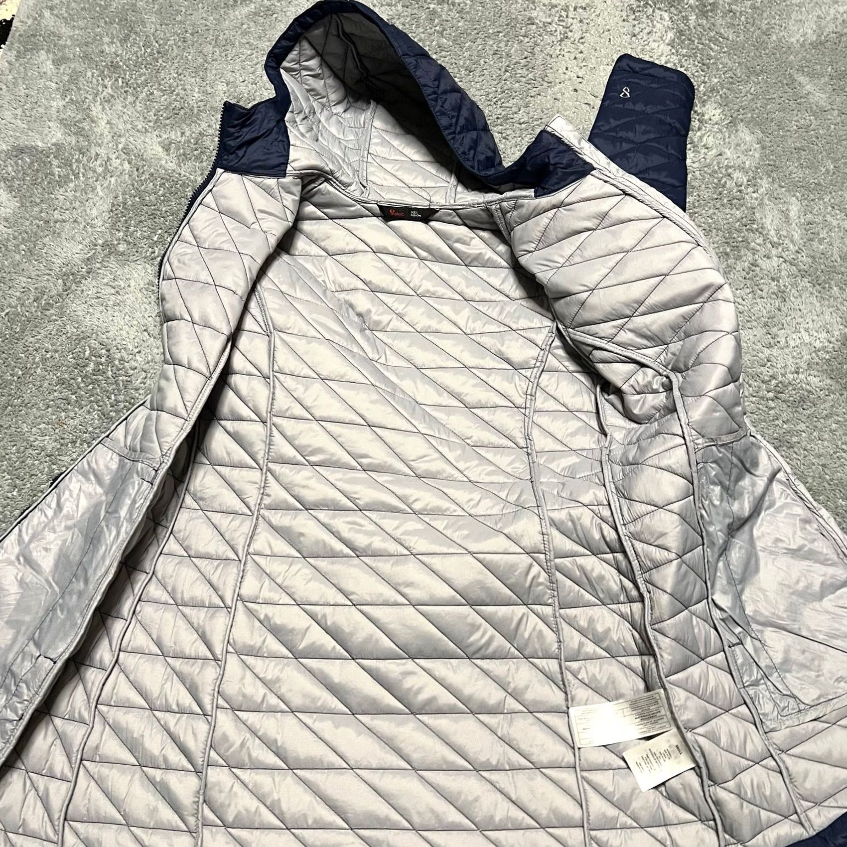 Stoic Stoic Puffer Jacket Womens Small Blue Hooded Long Coat Jacket (Blue) Womens S Size S / US 4 / IT 40 - 7 Thumbnail