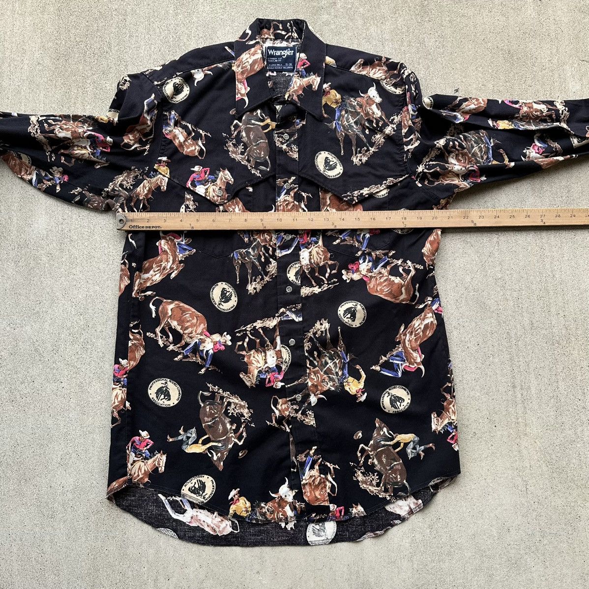 Wrangler Vintage Wrangler Shirt X Long Tails All Over Print Pro Rodeo Size US L / EU 52-54 / 3 - 5 Thumbnail