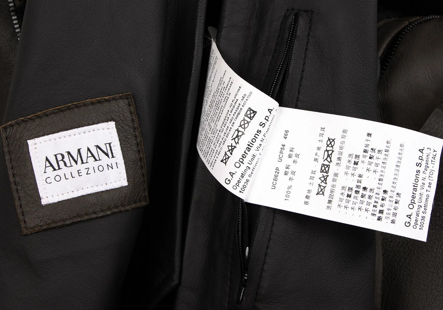 Armani Collezioni Lamb Leather Shearling Coat in Brown Black Size 54 Size US XXS / EU 40 - 19 Thumbnail