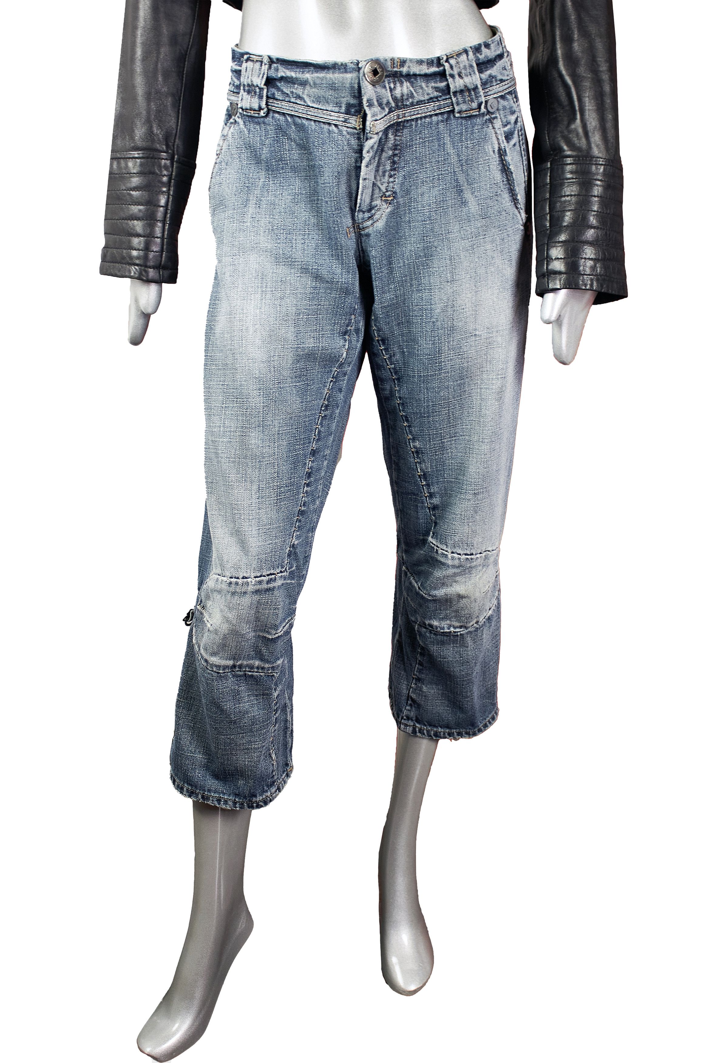 image of Archival Clothing x Avant Garde Marithe Francois Girbaud Capri Jeans Denim Made In Italy Mfg in Blu