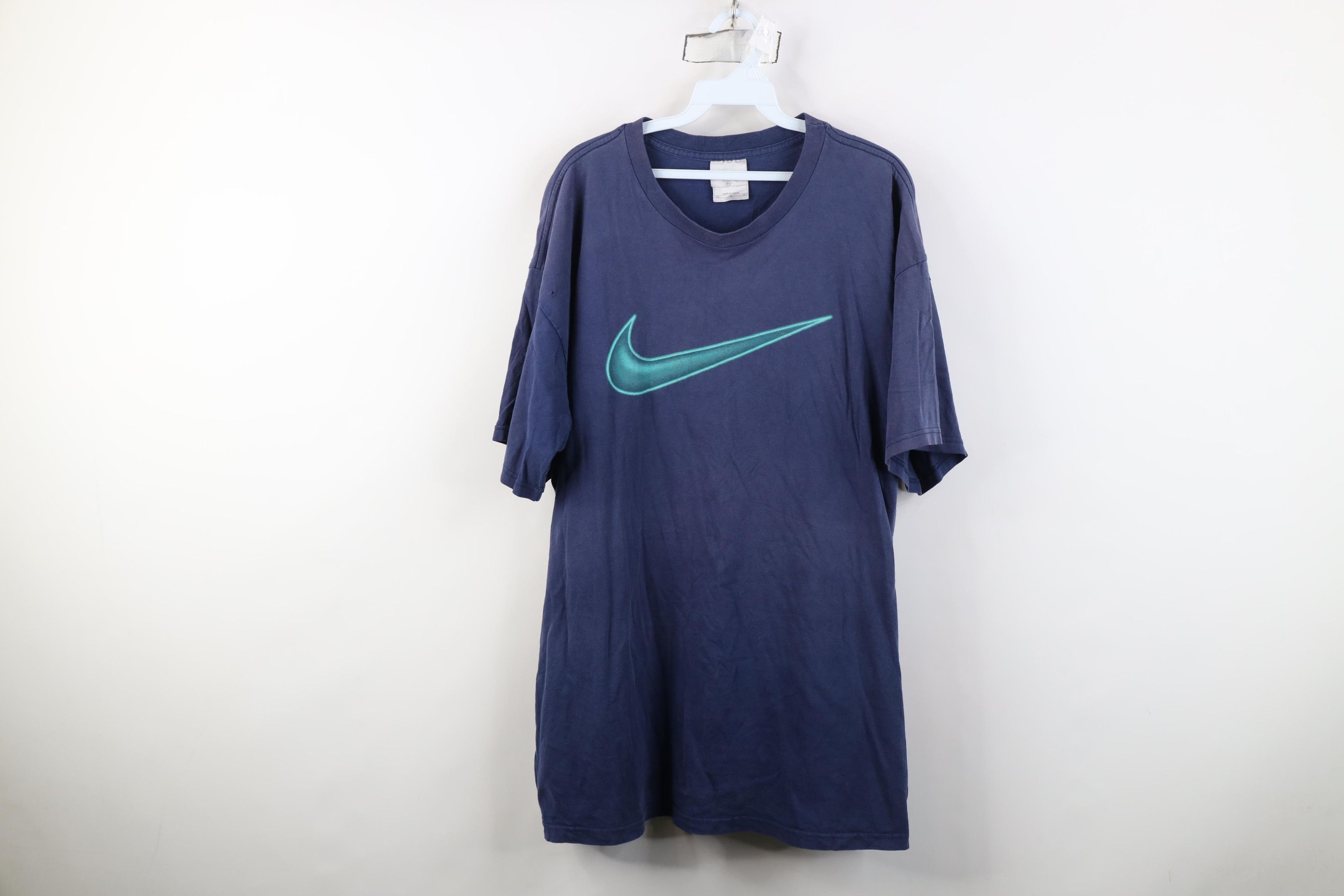 Nike Vintage Y2K Nike Travis Scott Center Big Swoosh T-Shirt Blue Size US XL / EU 56 / 4 - 1 Thumbnail