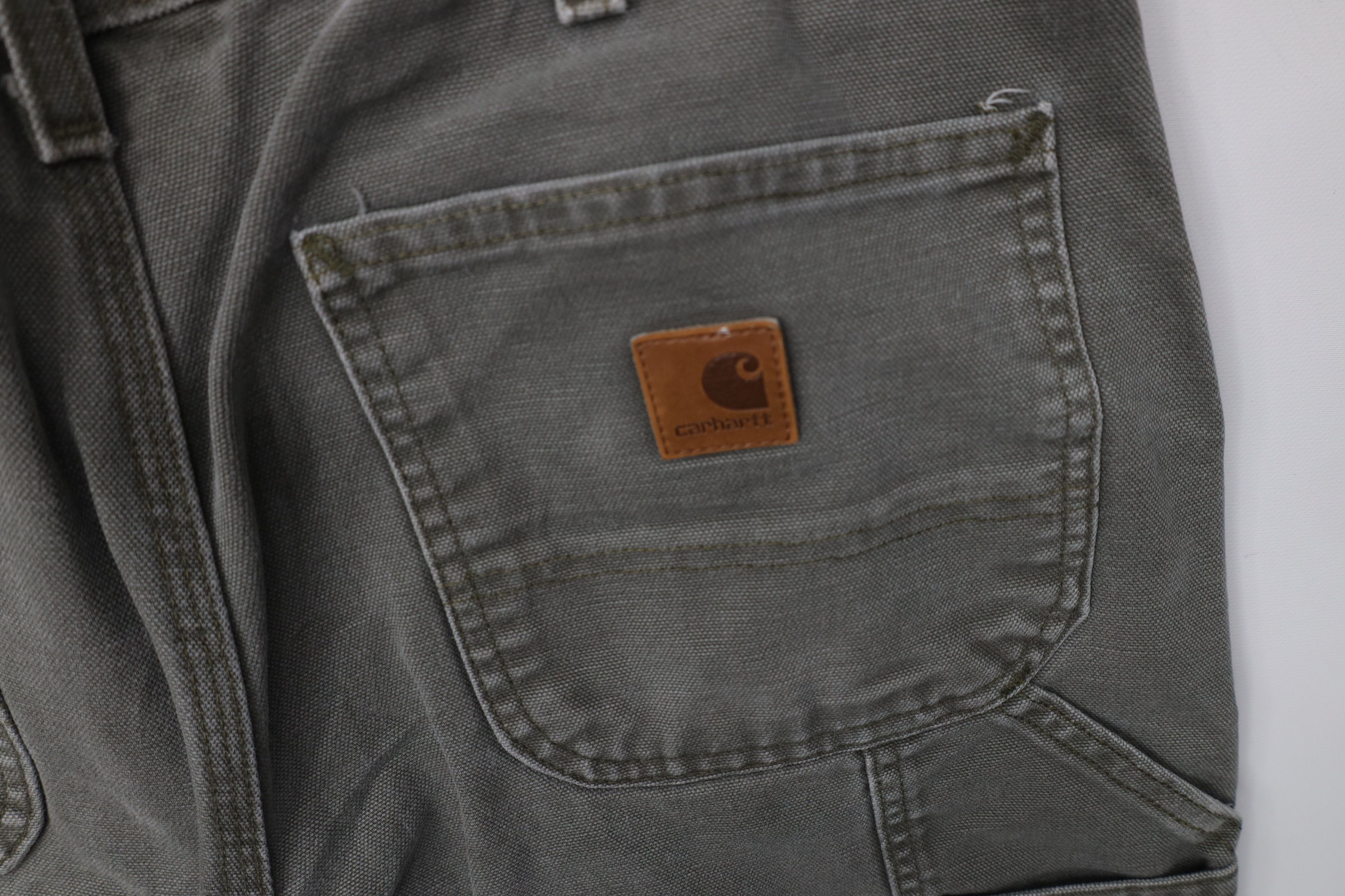 Carhartt Vintage Y2K Carhartt Relaxed Dungaree Wide Leg Pants Green Size US 34 / EU 50 - 15 Thumbnail