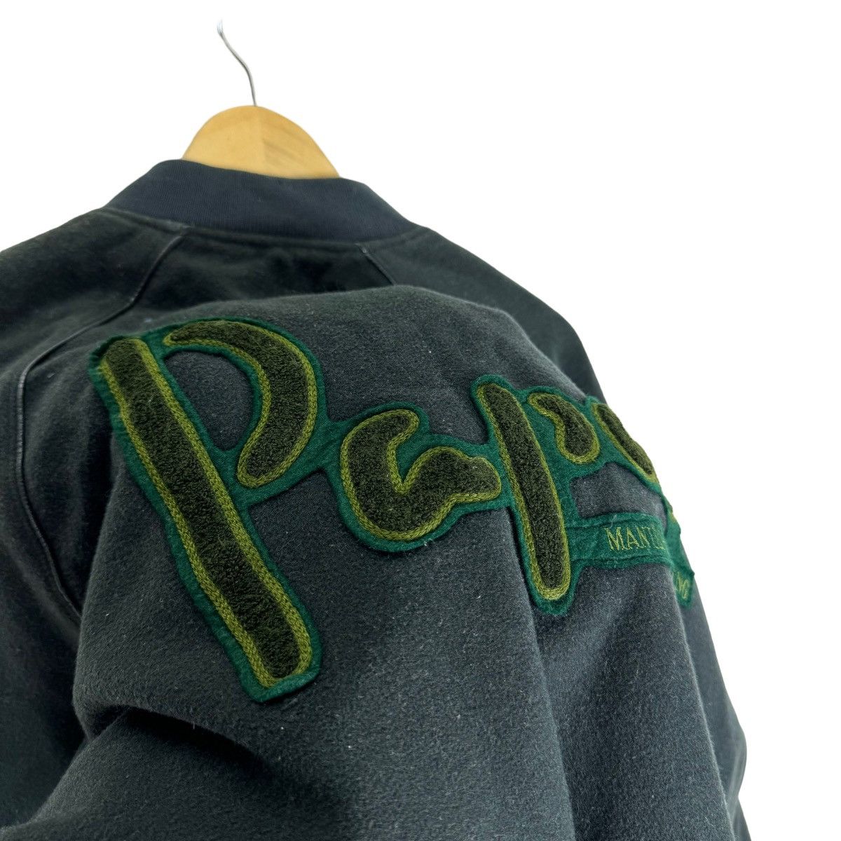 Japanese Brand ❄️PAPAS JAPAN WOOL LEATHER PART VARISTY JACKET Size US M / EU 48-50 / 2 - 6 Thumbnail