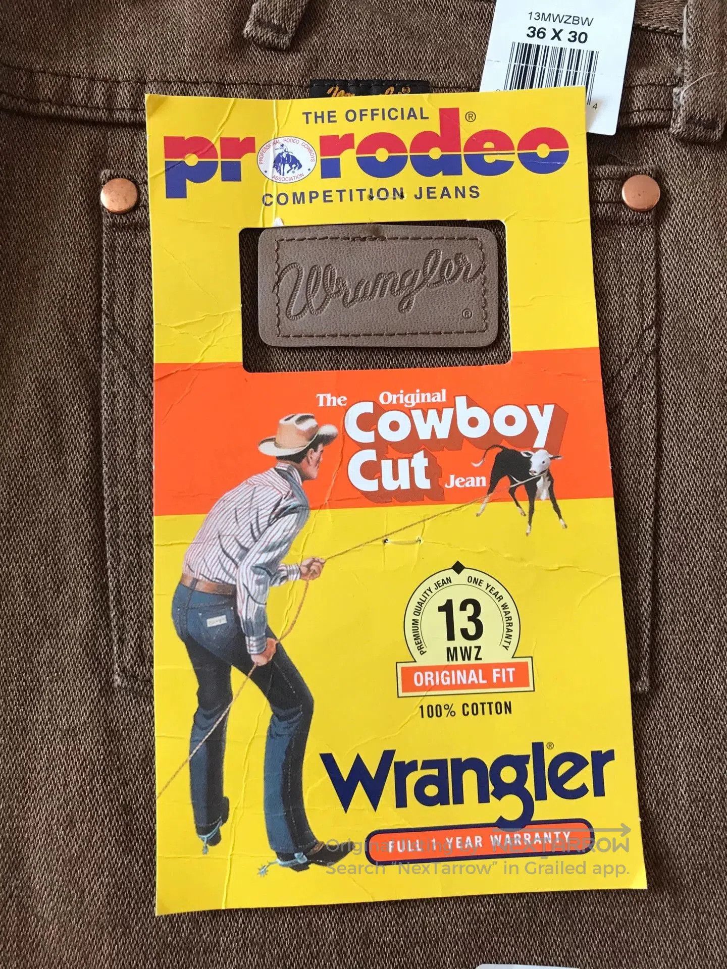 Wrangler Wrangler 13MWZ Brown Jeans W36L30. Size US 36 / EU 52 - 6 Thumbnail