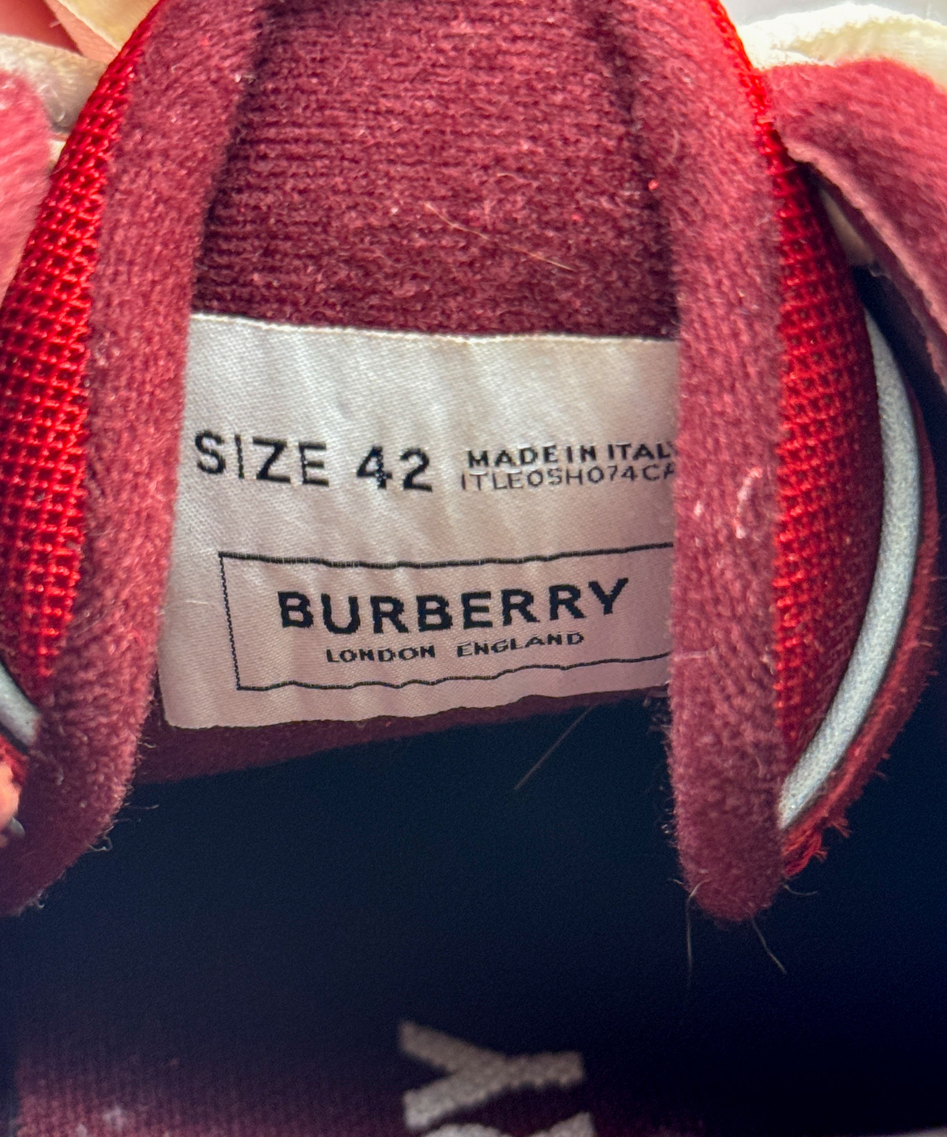 Burberry Burberry Logo Print Suede & Leather Chilli Red 2022 Size US 9 / EU 42 - 12 Thumbnail